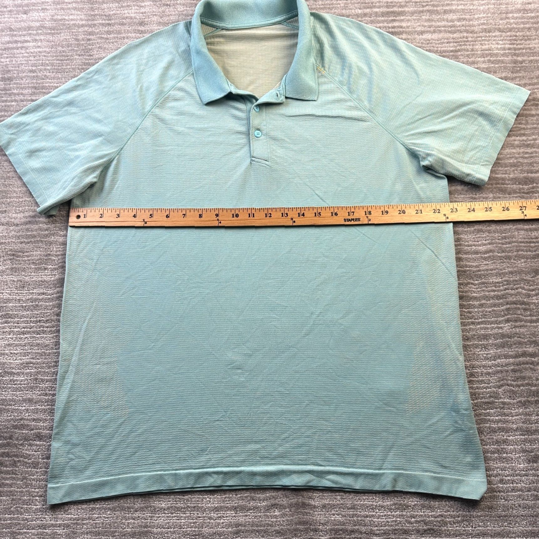 Lululemon Lululemon Polo Shirt Mens 2XL Green Vent Tech Performance Top Polo Shirt Mens 2XL Green Sports Golf Tennis Walking Regular Fit Short Sleeve Size US XXL / EU 58 / 5 - 7 Thumbnail
