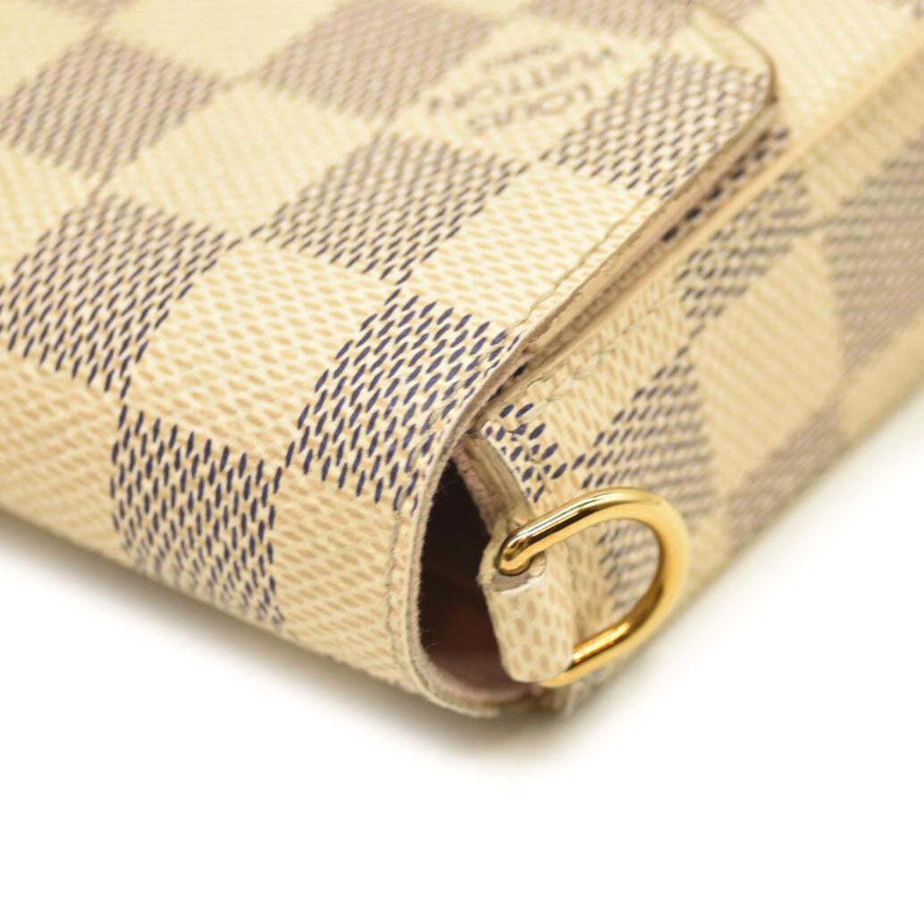 Louis Vuitton Louis Vuitton Damier Azur Pochette Chain Wallet AZ1169 Size ONE SIZE - 11 Thumbnail