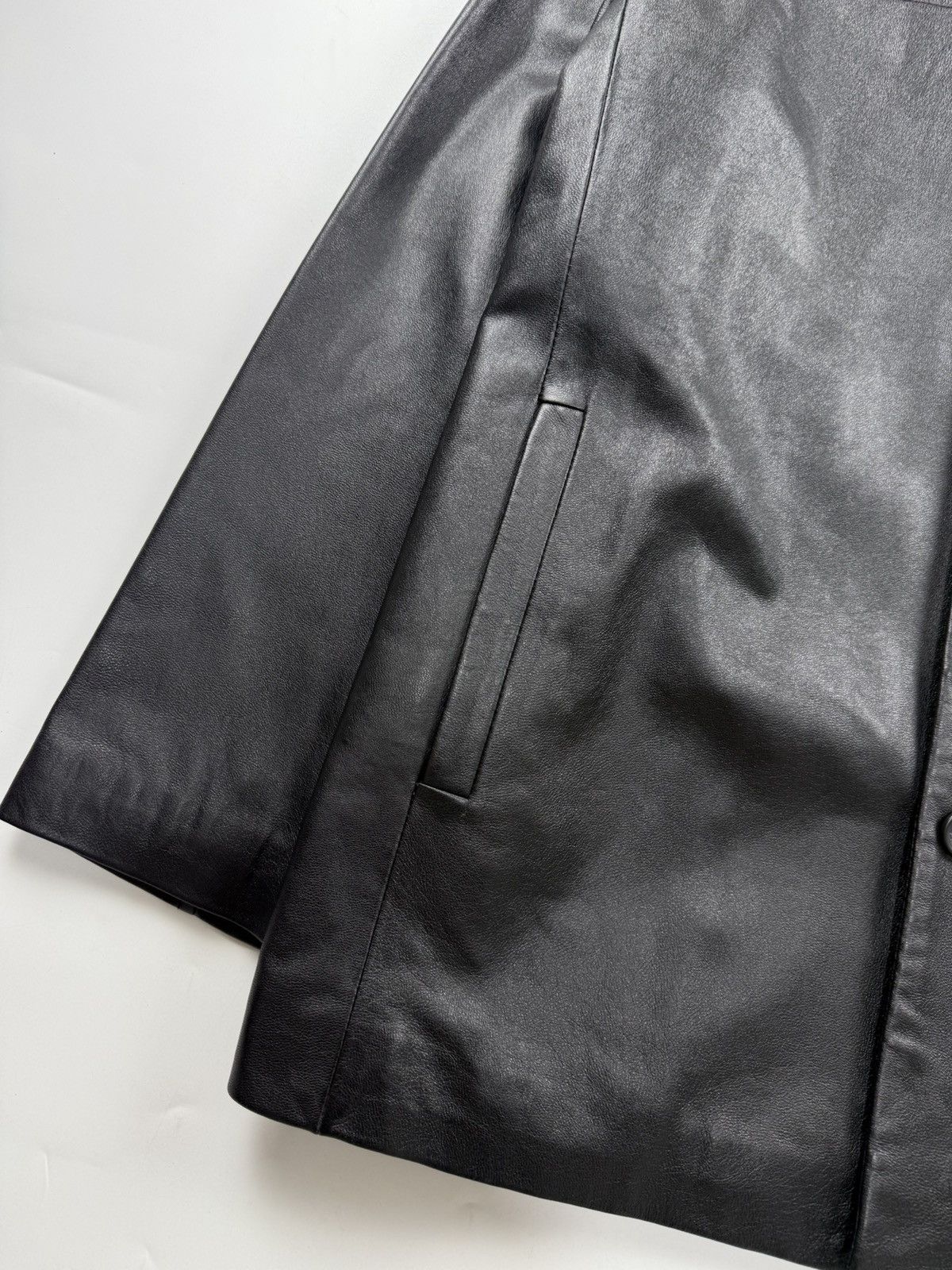 Balenciaga Vintage Balenciaga Buttoned Leather Jacket Size US XL / EU 56 / 4 - 4 Thumbnail