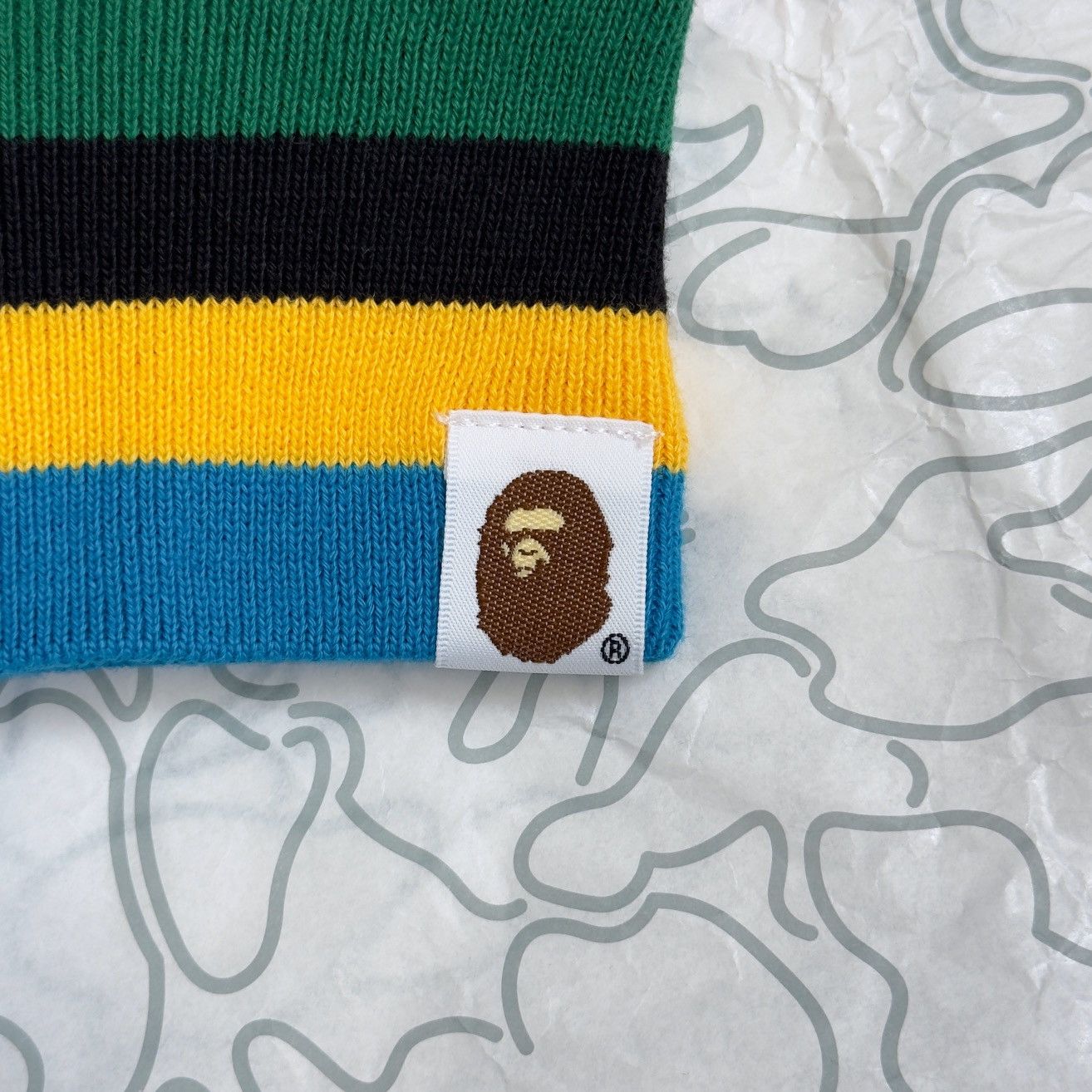 Bape Bape Multi Color Letters College Line Rib Crewneck Grey 2020 Size US S / EU 44-46 / 1 - 9 Thumbnail
