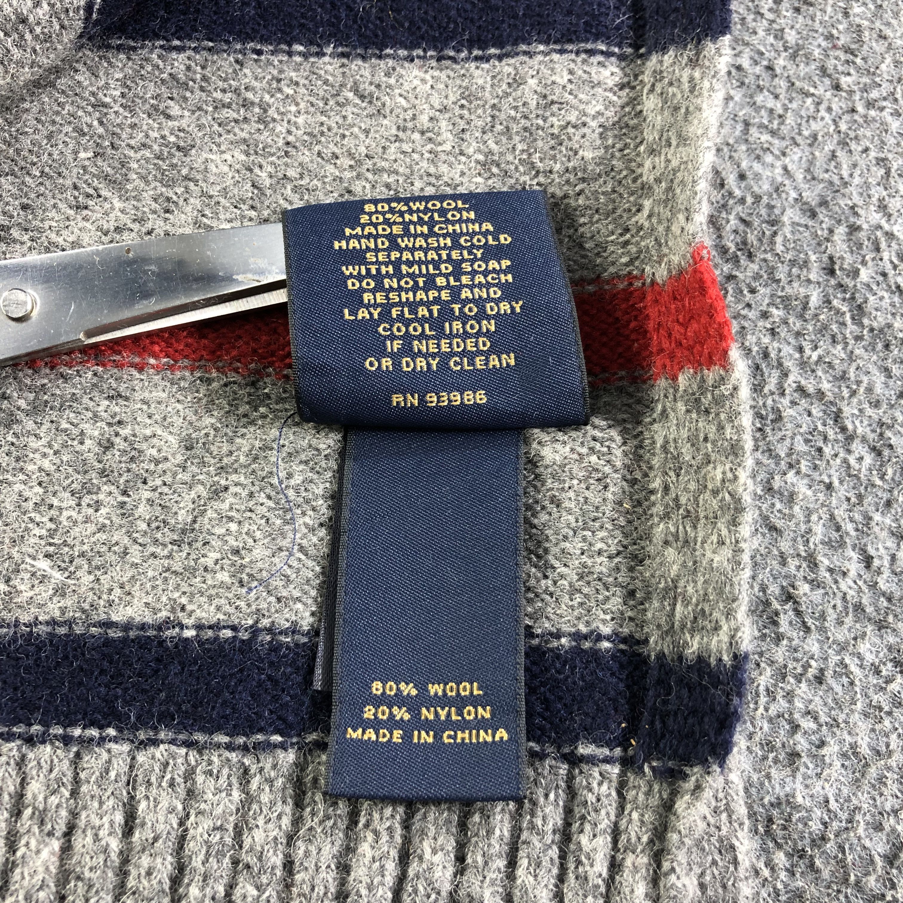 Brooks Brothers '346' Brooks Brothers Striped Wool Scarf Muffler V1920 Size ONE SIZE - 6 Thumbnail