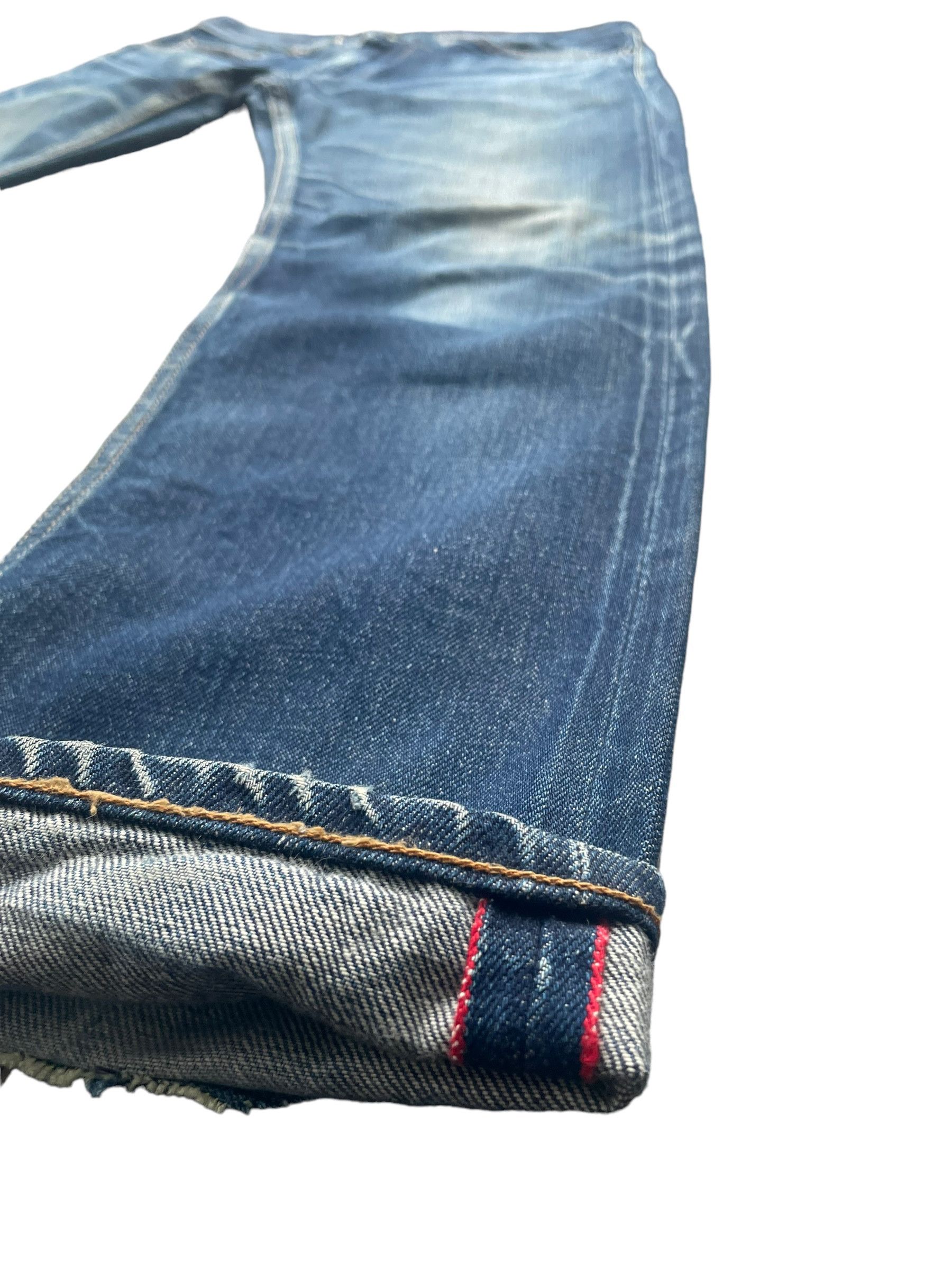 HRMTG Vintage HRM Selvedge Distresed Denim Size US 33 - 2 Thumbnail
