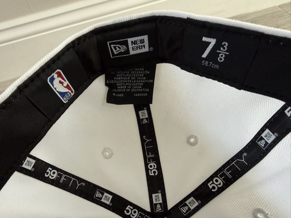 New Era Miami Heat New Era HWC Hardwood Classic White Fitted 7 3/8 Size ONE SIZE - 8 Thumbnail