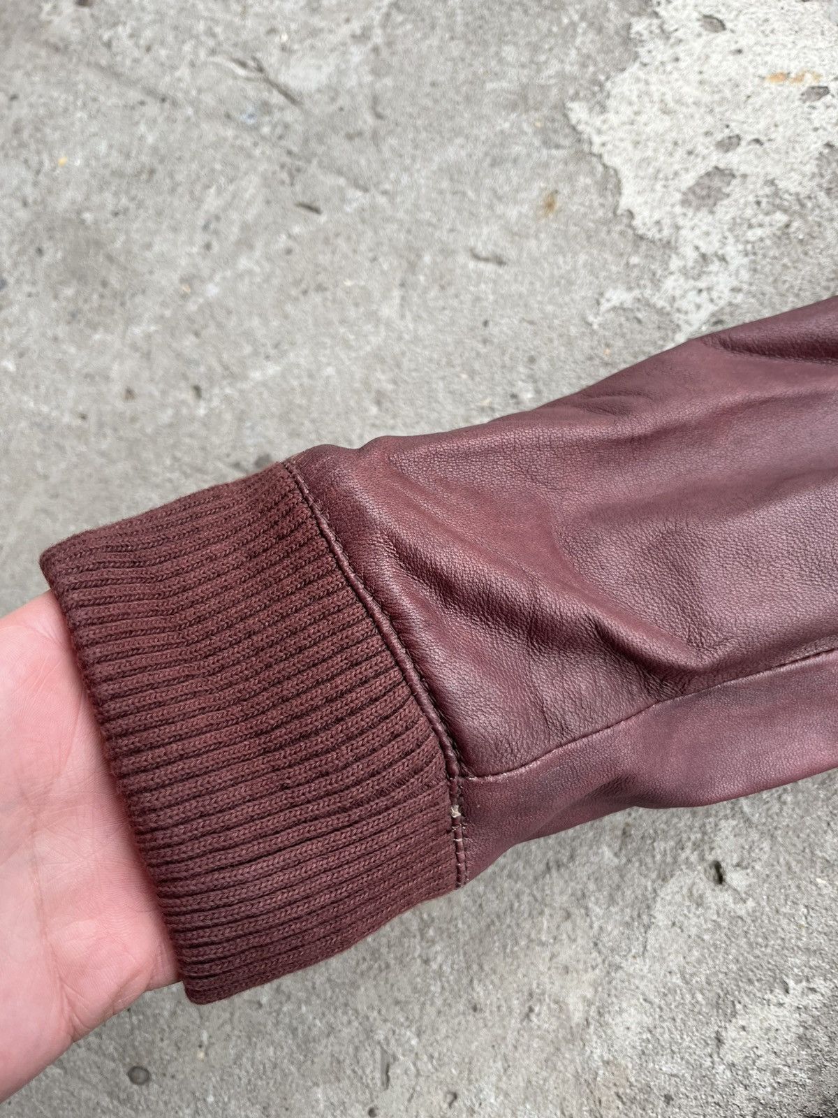 Allsaints × Japanese Brand Vintage AllSaints Avant Garde Sun Faded Red Leather Jacket Size S / US 4 / IT 40 - 14 Thumbnail