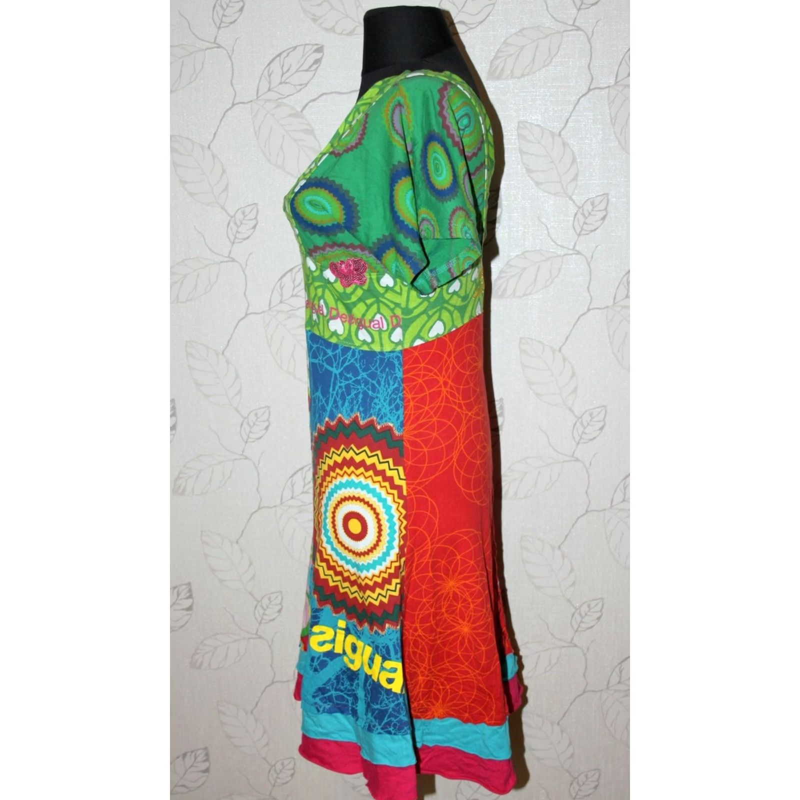 Desigual Desigual Dress Womens Cotton Midi A-Line XS Multicoloured - Desigual XS Cotton Midi Dress Womens? Size XS / US 0-2 / IT 36-38 - 5 Thumbnail