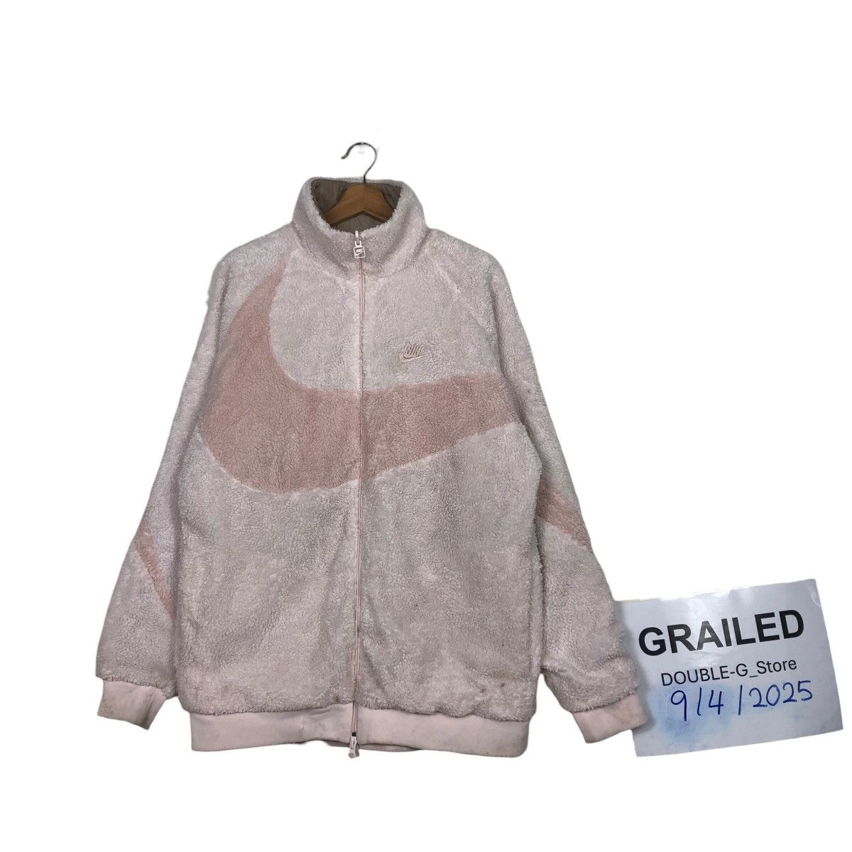 Nike 📌Reversible Bomber Jacket Nike Big Logo Swoosh Streetwear Size US XL / EU 56 / 4 - 1 Thumbnail