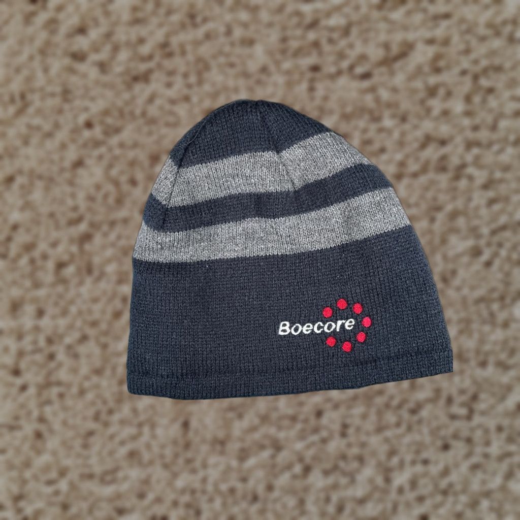 Port & Company Port & Company Beanie Adult One Size Blue Stripe Knit Acrylic Lined Hat/Cap Mens Winter Size ONE SIZE - 1 Thumbnail