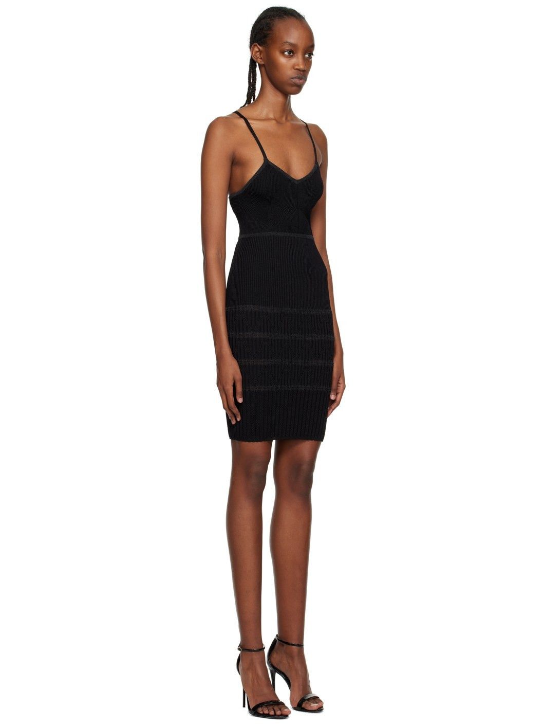Balmain o1y0525 Mini Dress in Black Size S / US 4 / IT 40 - 2 Thumbnail