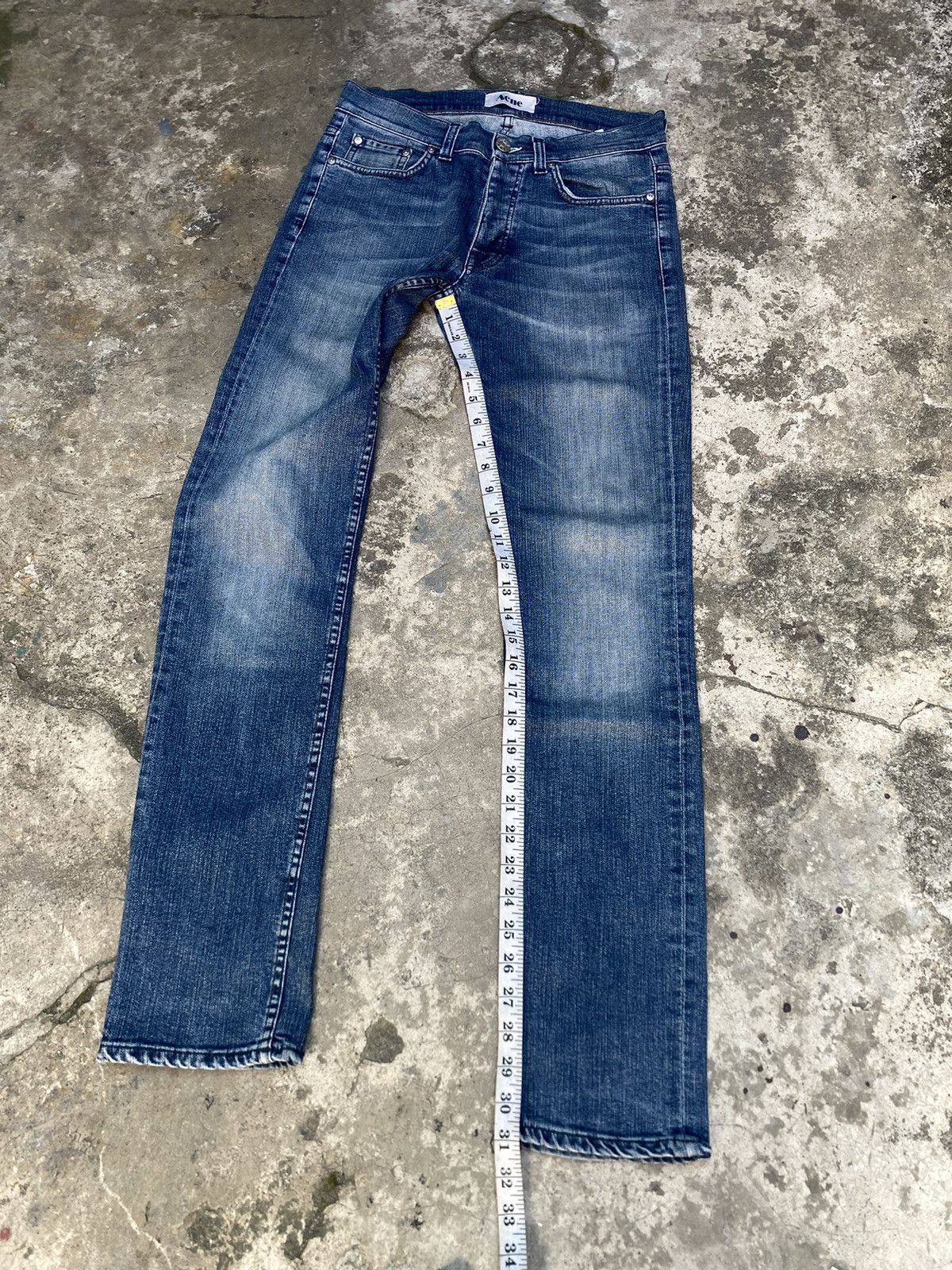 Acne Studios Acne Studios Blue Wash Slim Jeans - Roc The Boat Size US 29 - 15 Thumbnail