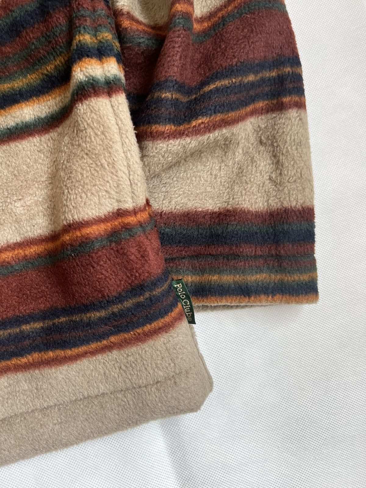 Beverly Hills Polo Club Vintage Polo Club Brown Striped Fleece Size US M / EU 48-50 / 2 - 14 Thumbnail