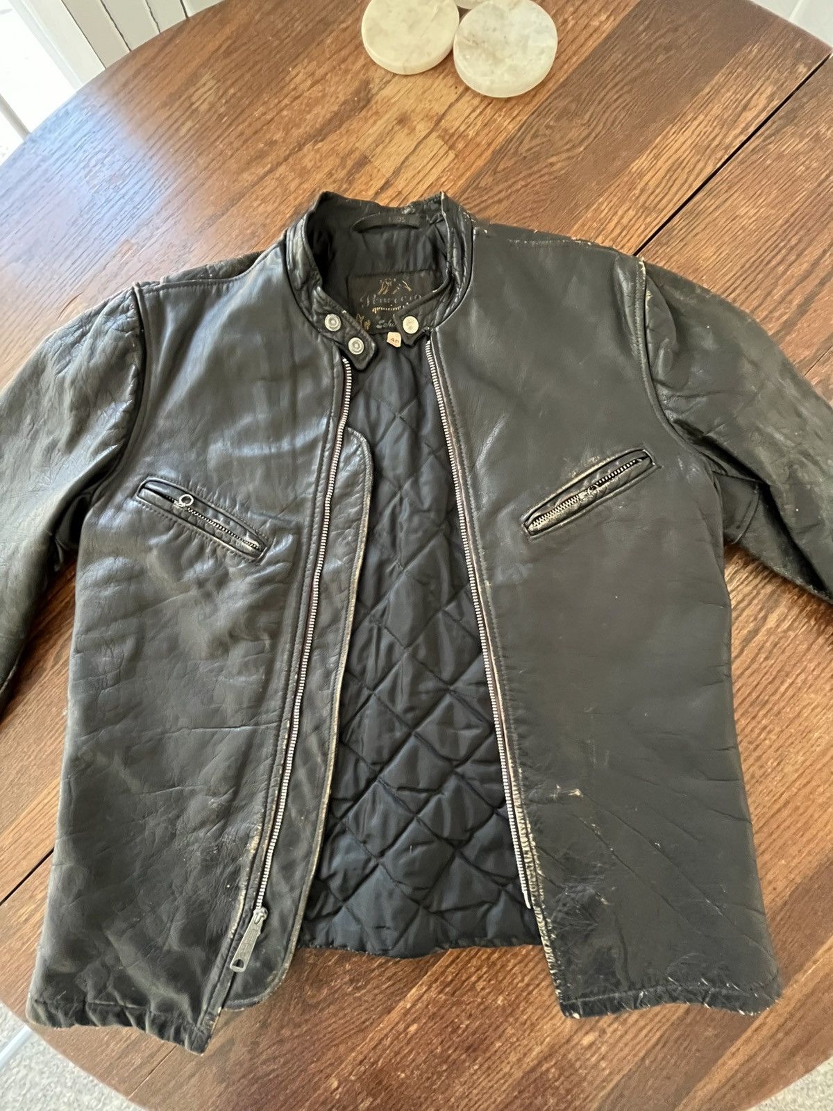 Schott Vintage 1960s Schott Perfect Steerhide Cafe Racer medium 40 Size US M / EU 48-50 / 2 - 1 Thumbnail