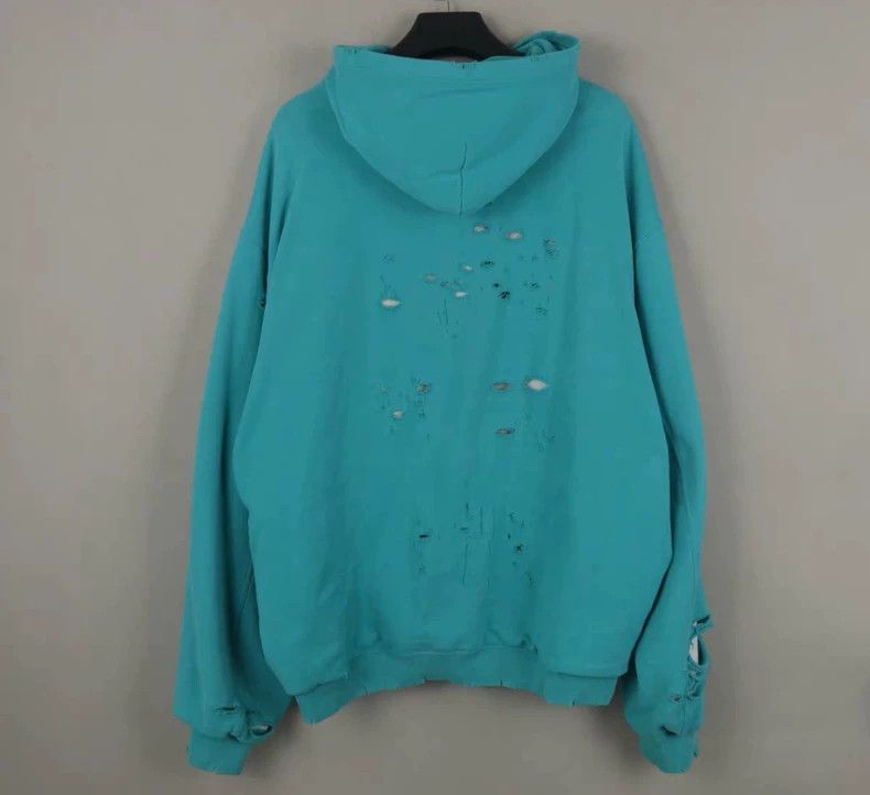 Balenciaga Balenciaga Double-layer destruction LOGO printed hoodie la Size US L / EU 52-54 / 3 - 2 Thumbnail