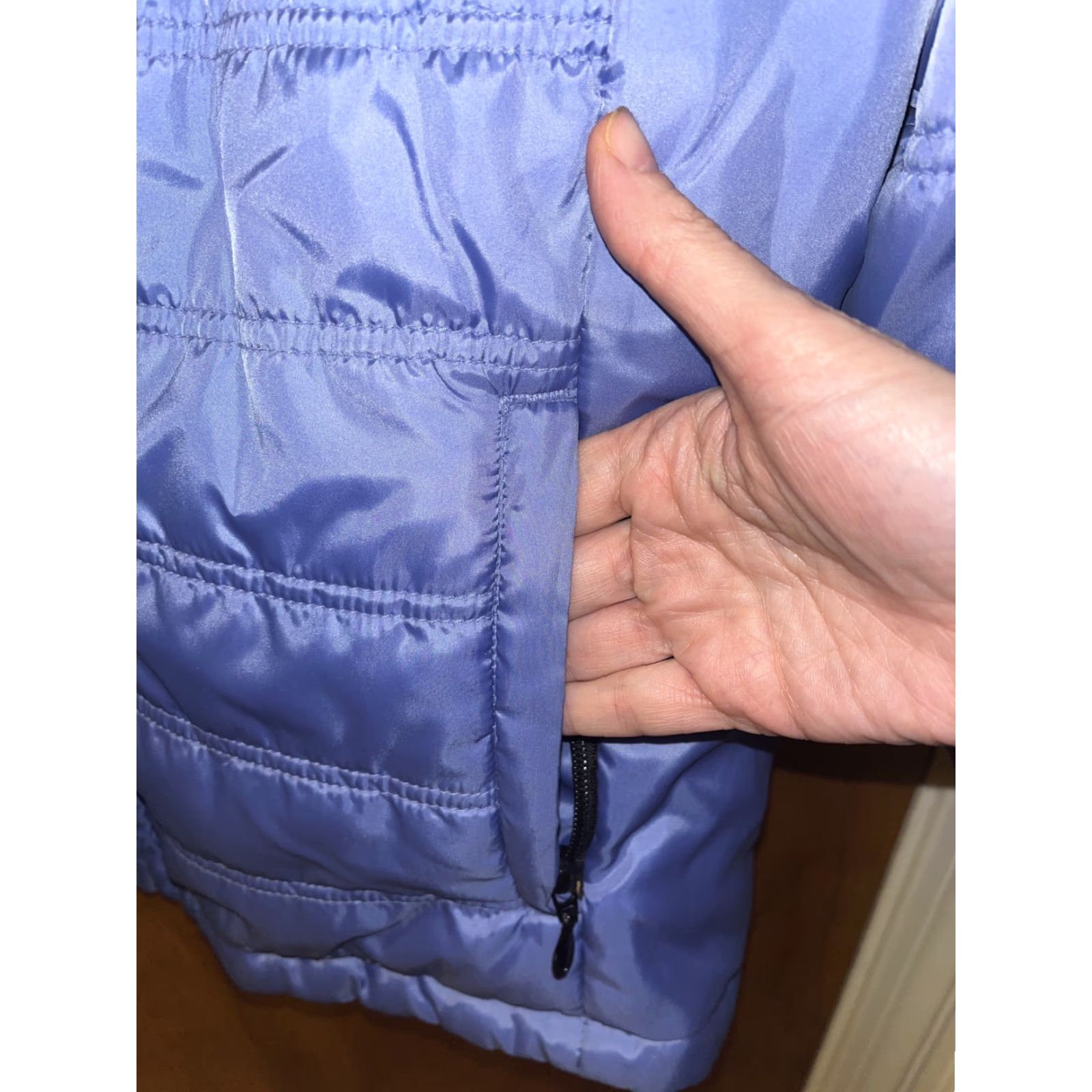 Vintage VINTAGE LL BEAN Women's Jacket Medium Blue Nylon Fleece Lined Outdoor Fall Spring Season Size M / US 6-8 / IT 42-44 - 3 Thumbnail