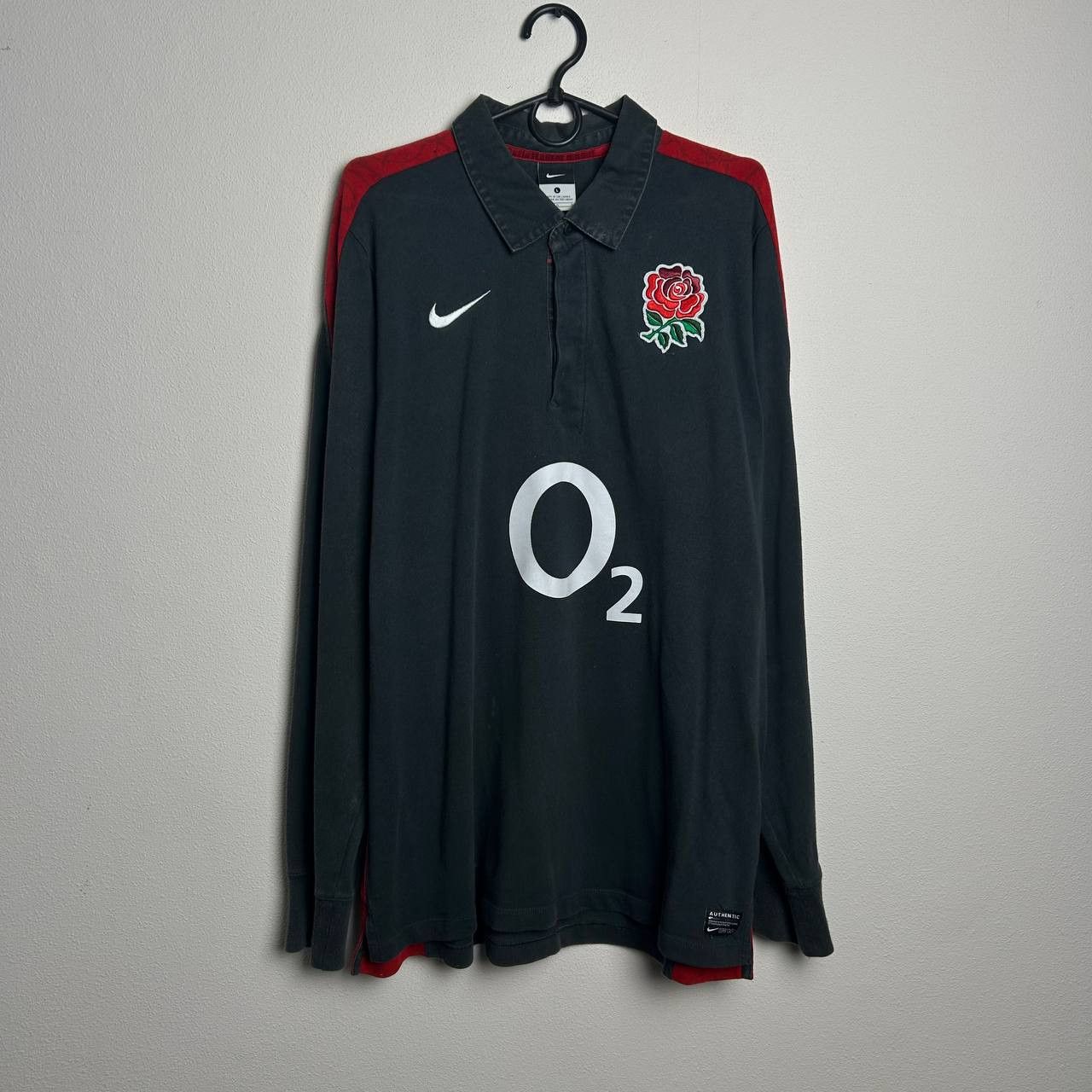Nike Vintage nike England rugby O2 sportswear longsleeve Size US L / EU 52-54 / 3 - 1 Thumbnail