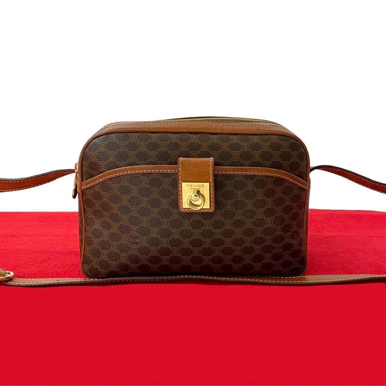 Celine Celine Shoulder Bag Brown Leather Size ONE SIZE - 1 Thumbnail
