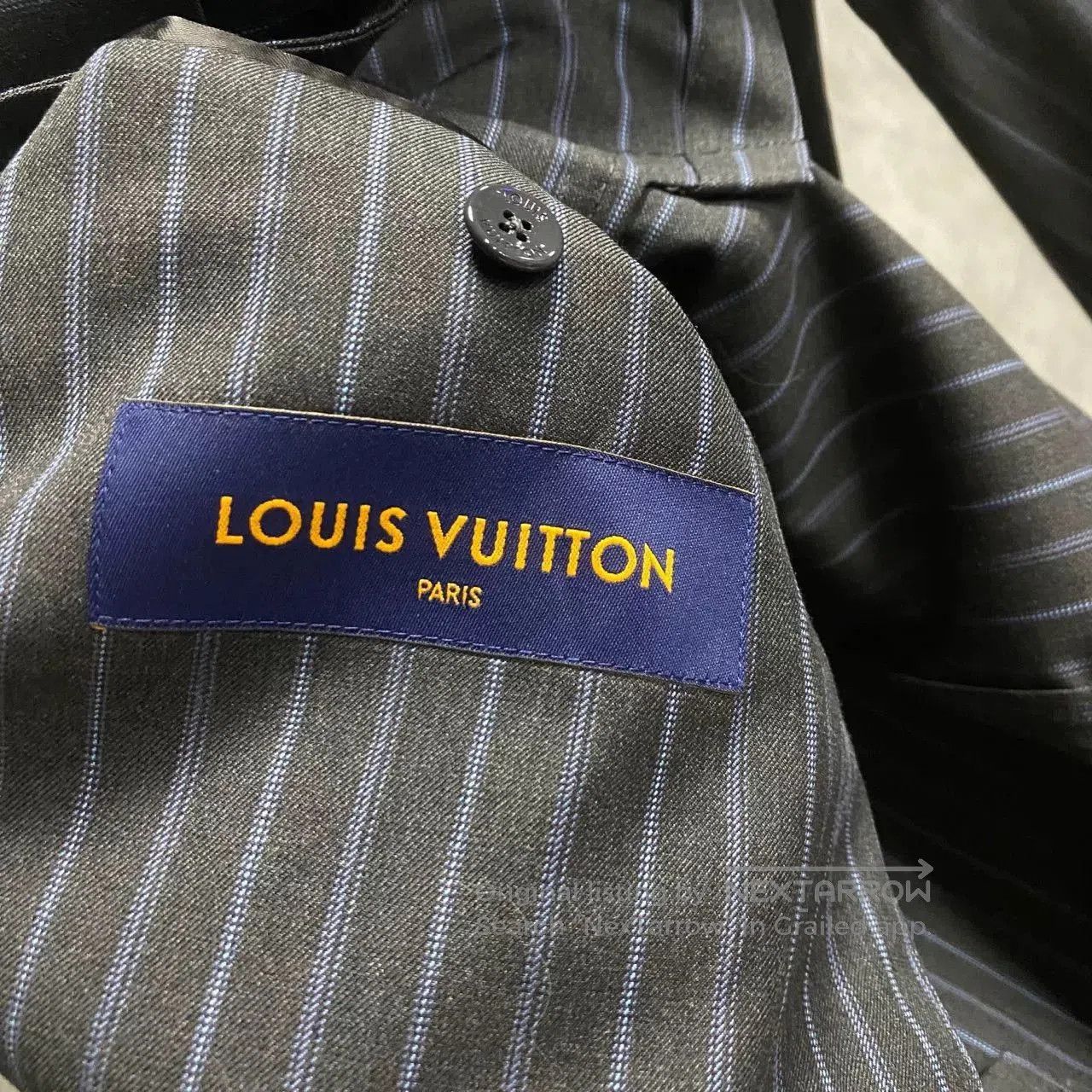 Louis Vuitton Louis Vuitton Gray Striped British Jacket. Size US M / EU 48-50 / 2 - 3 Thumbnail