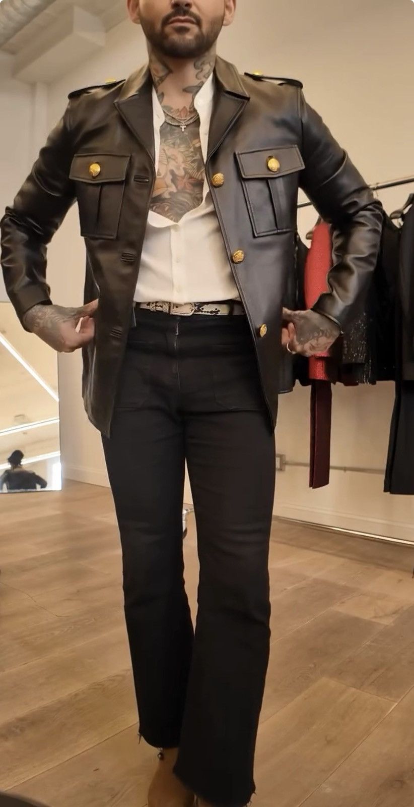 Blk Dnm Leather jacket 175 EU 48 USA 38 Size US M / EU 48-50 / 2 - 1 Thumbnail