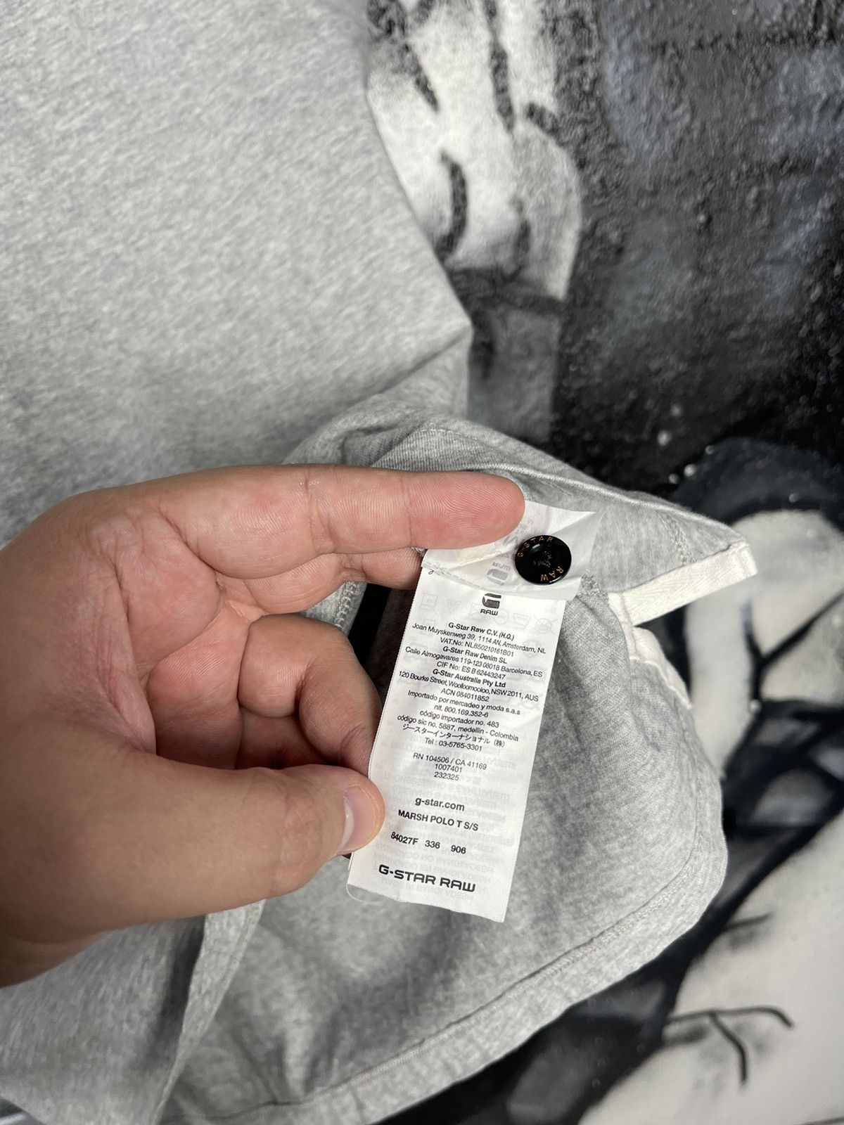G-Star G-Star Raw Slim Fit Grey Marhs Polo T-Shirt Men’s Size M Size US M / EU 48-50 / 2 - 10 Thumbnail
