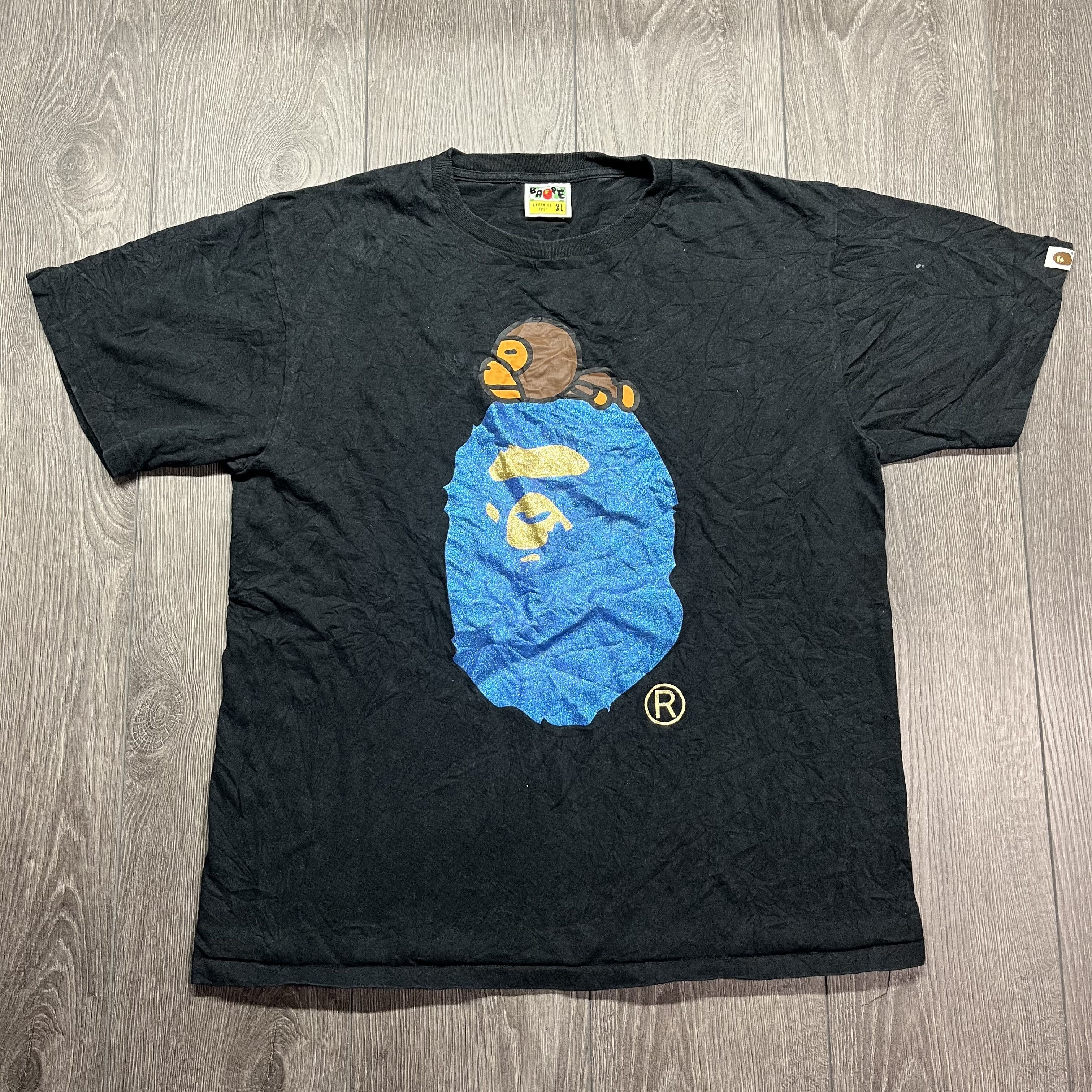 Bape Bape Glitter Tee Milo Black XL Extra Large Size US XL / EU 56 / 4 - 1 Thumbnail