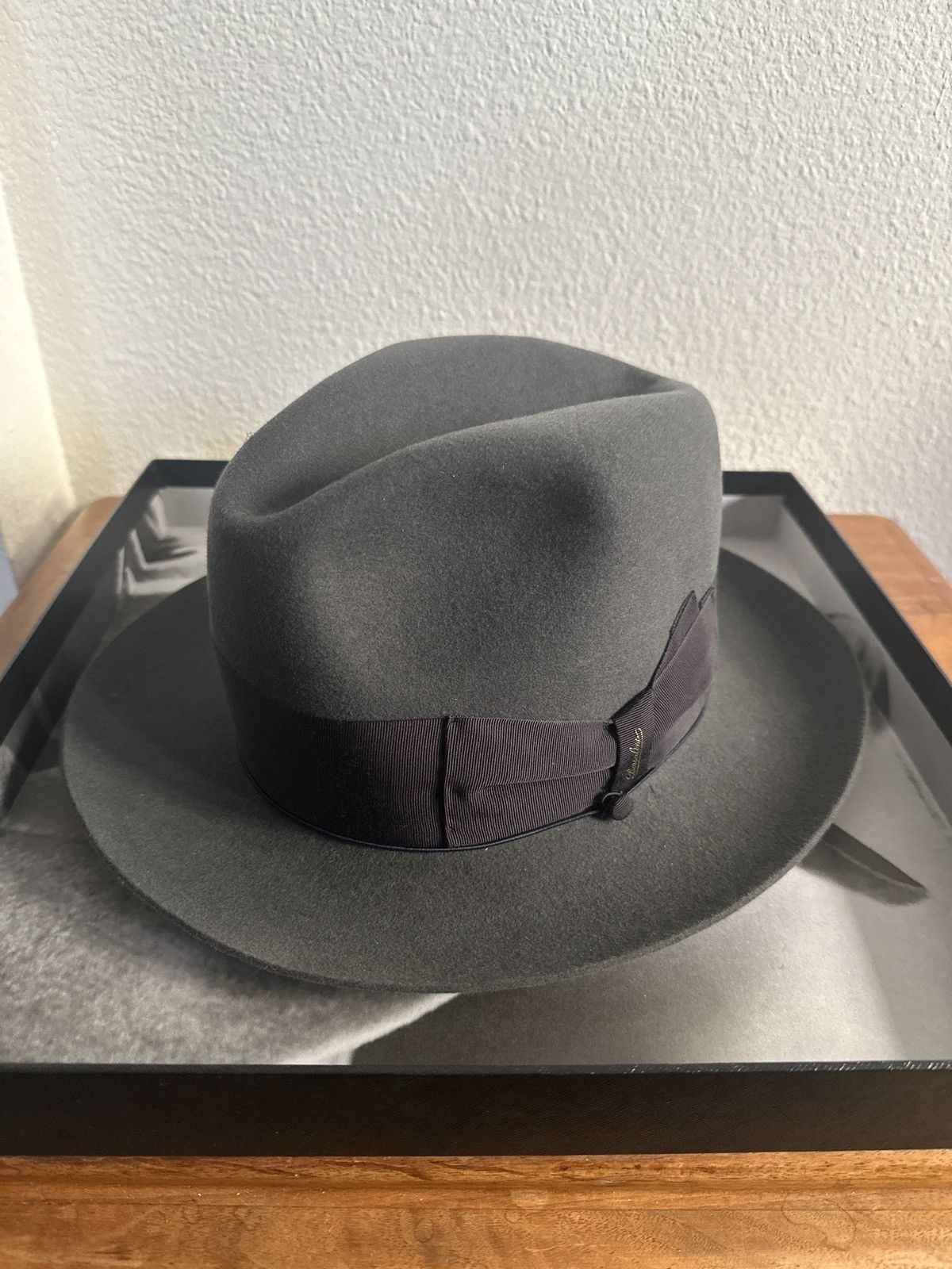 Borsalino Borsalino The Bogart Cut 1 Gray Fur Felt Size 57 (US 7-1/8) Size ONE SIZE - 2 Thumbnail