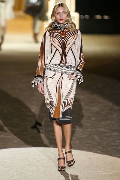Roberto Cavalli Roberto Cavalli 2007 VOYAGE RUNWAY Collection Silk Blouse Size M / US 6-8 / IT 42-44 - 2 Thumbnail