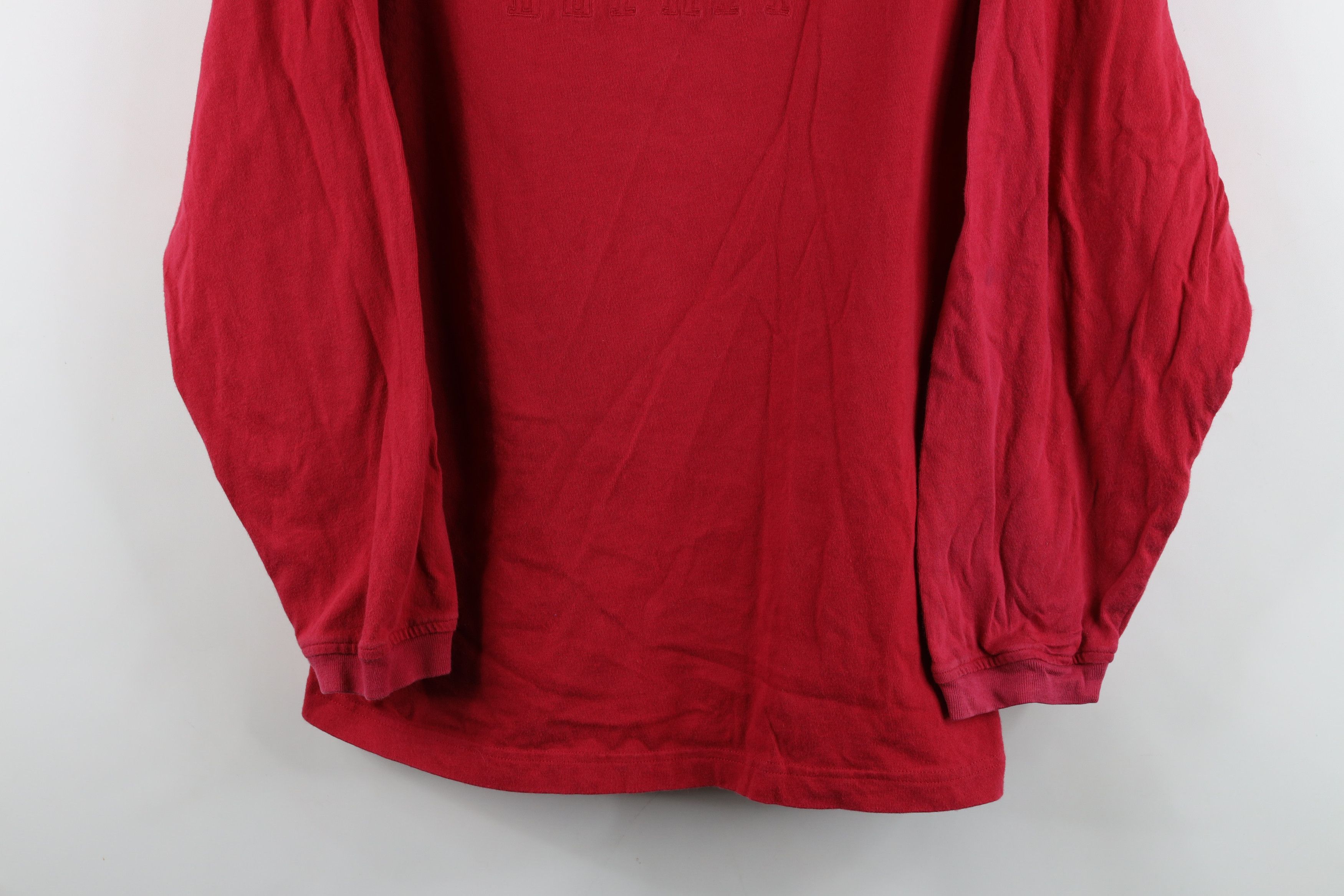 Esprit Vintage 90s Esprit Spell Out Baggy Hoodie T-Shirt Red USA Size M / US 6-8 / IT 42-44 - 3 Thumbnail