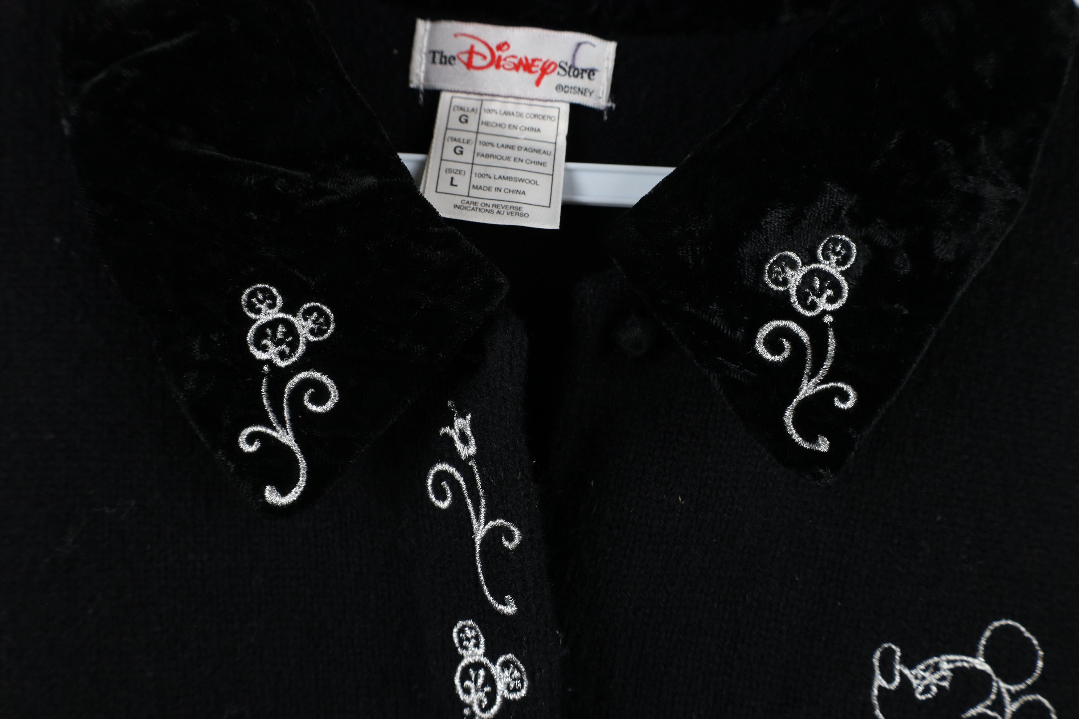 Disney × Vintage Vintage 90s Disney Mickey Mouse Wool Knit Cardigan Sweater Size L / US 10 / IT 46 - 5 Thumbnail