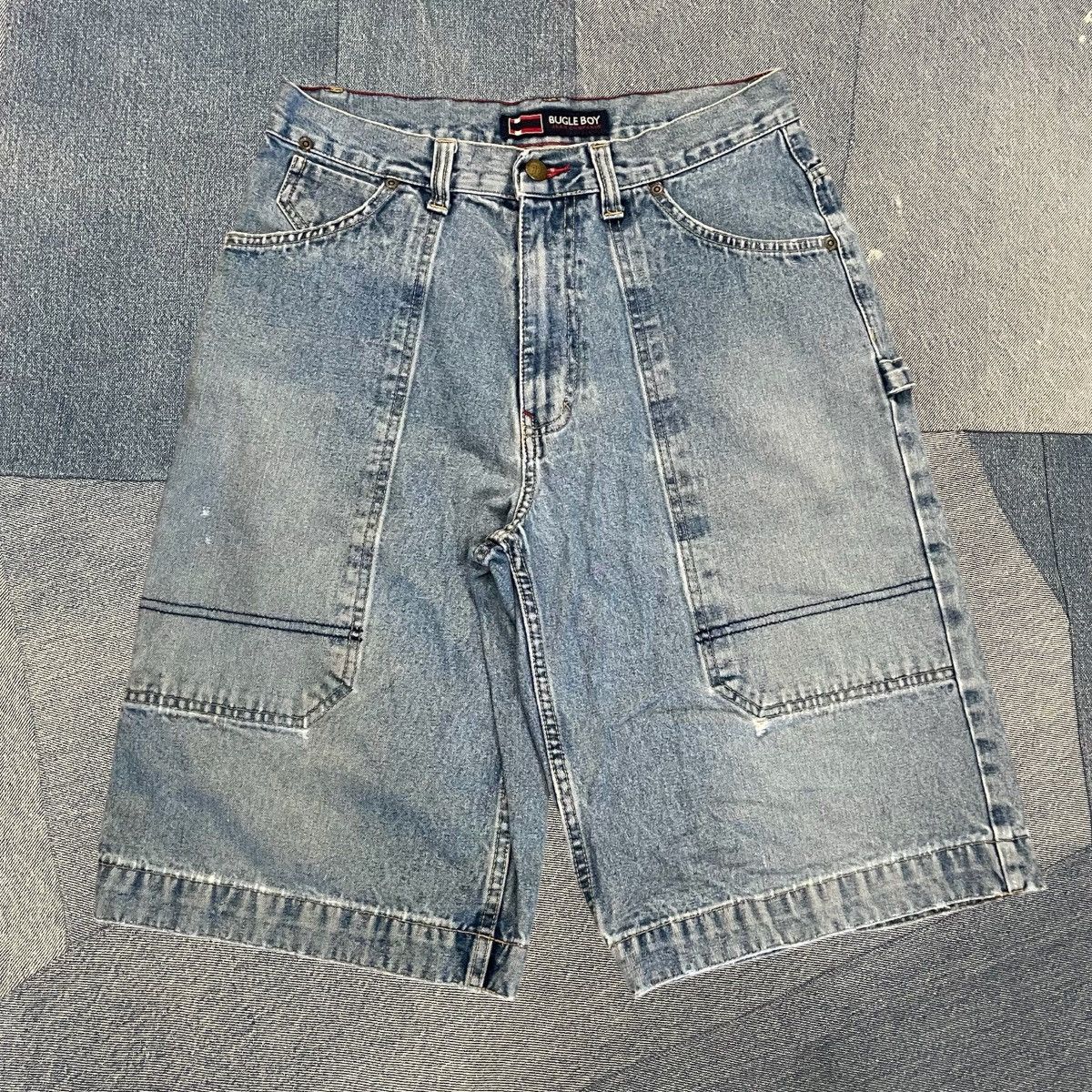 Bugle Boy × Vintage CRAZY Baggy Y2K Bugle Boy Deep Pocket Denim Shorts Size US 28 / EU 44 - 1 Thumbnail