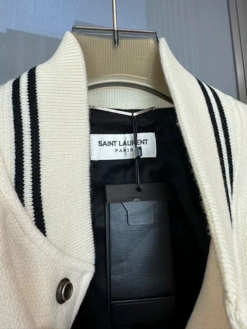 Saint Laurent Paris Saint Laurent Paris White baseball jacket-2506 Size US S / EU 44-46 / 1 - 3 Thumbnail