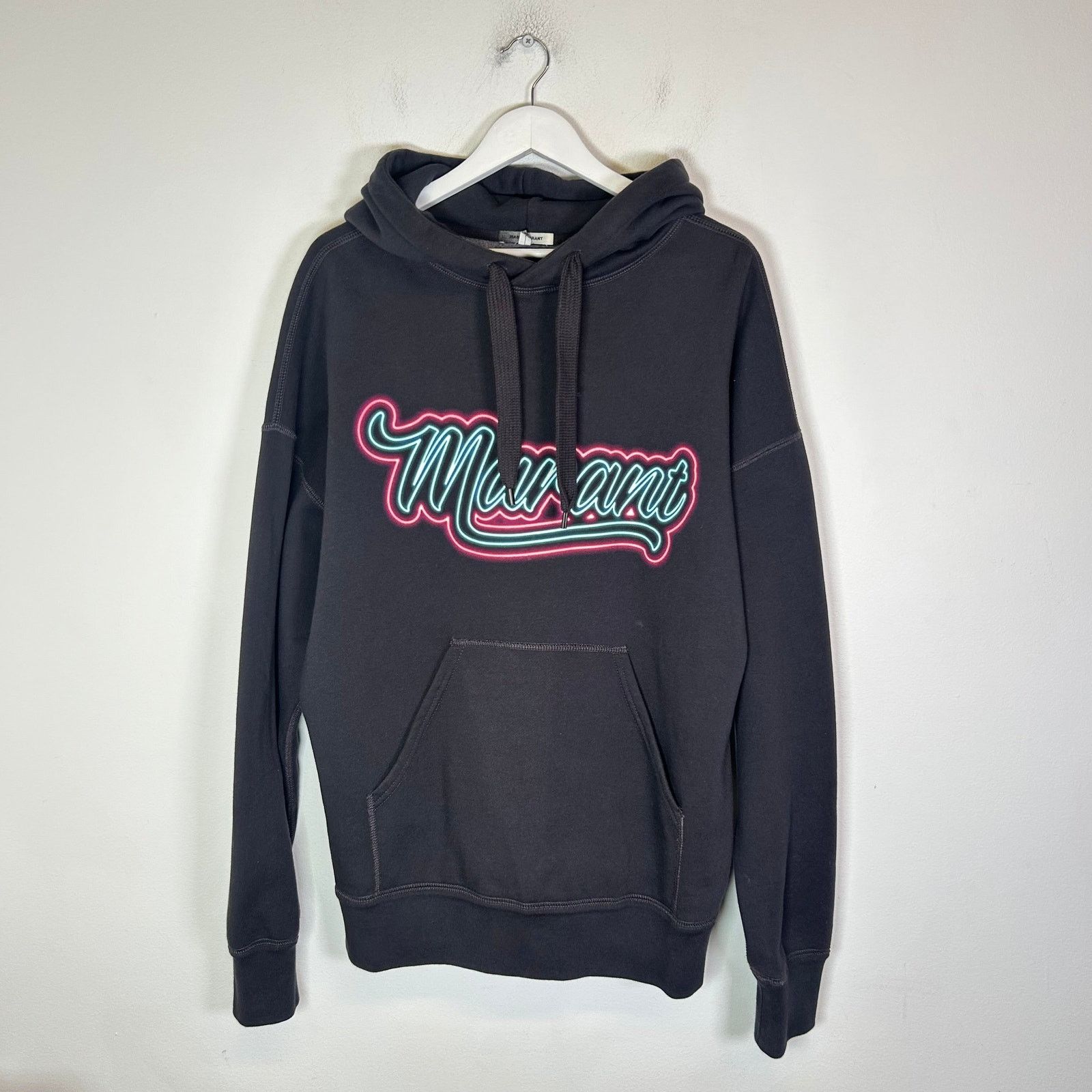Isabel Marant Isabel Marant Black Neon Logo Hoodie Size M Size US M / EU 48-50 / 2 - 1 Thumbnail