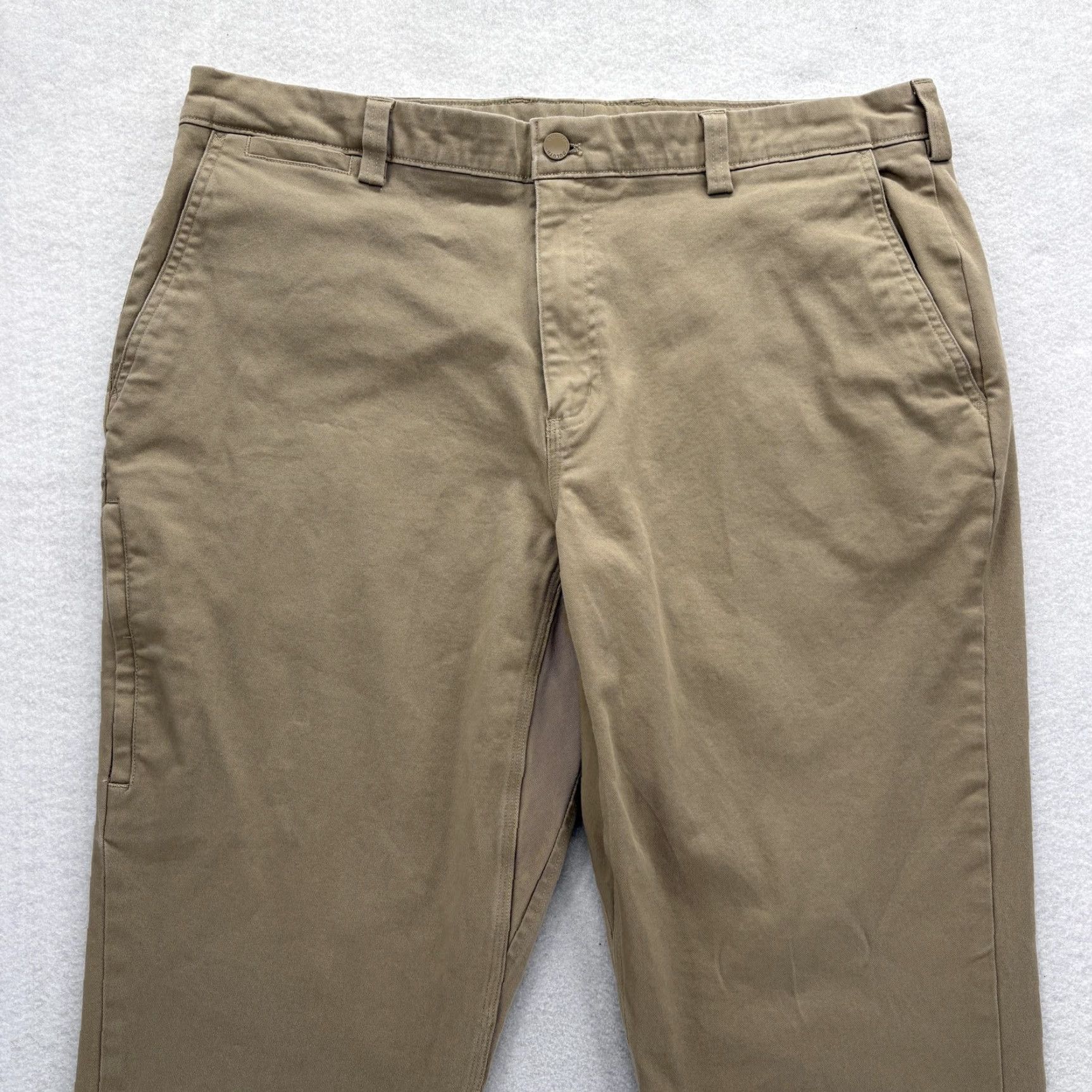 Duluth Trading Company Duluth Flex Ballroom Khaki 2.0 Standard Fit Pants Mens 38x32 Beige Stretch Work Size US 38 / EU 54 - 2 Thumbnail
