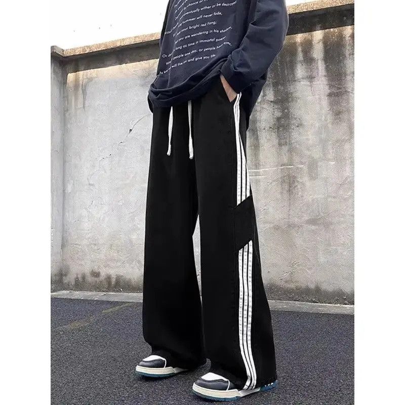 Japanese Brand Retro loose high street striped jeans Size US 32 / EU 48 - 6 Thumbnail