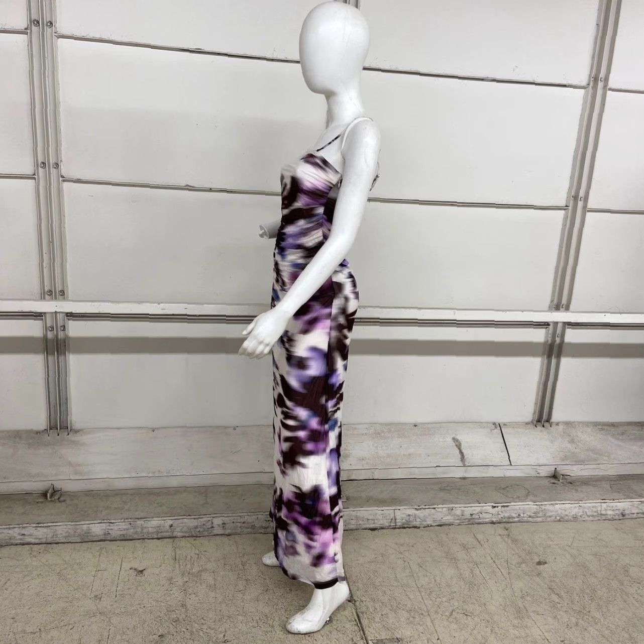BHLDN By Anthropologie Lea Square-Neck Midi Dress Women's M Purple Dress  Midi Sleeveless Square Neck