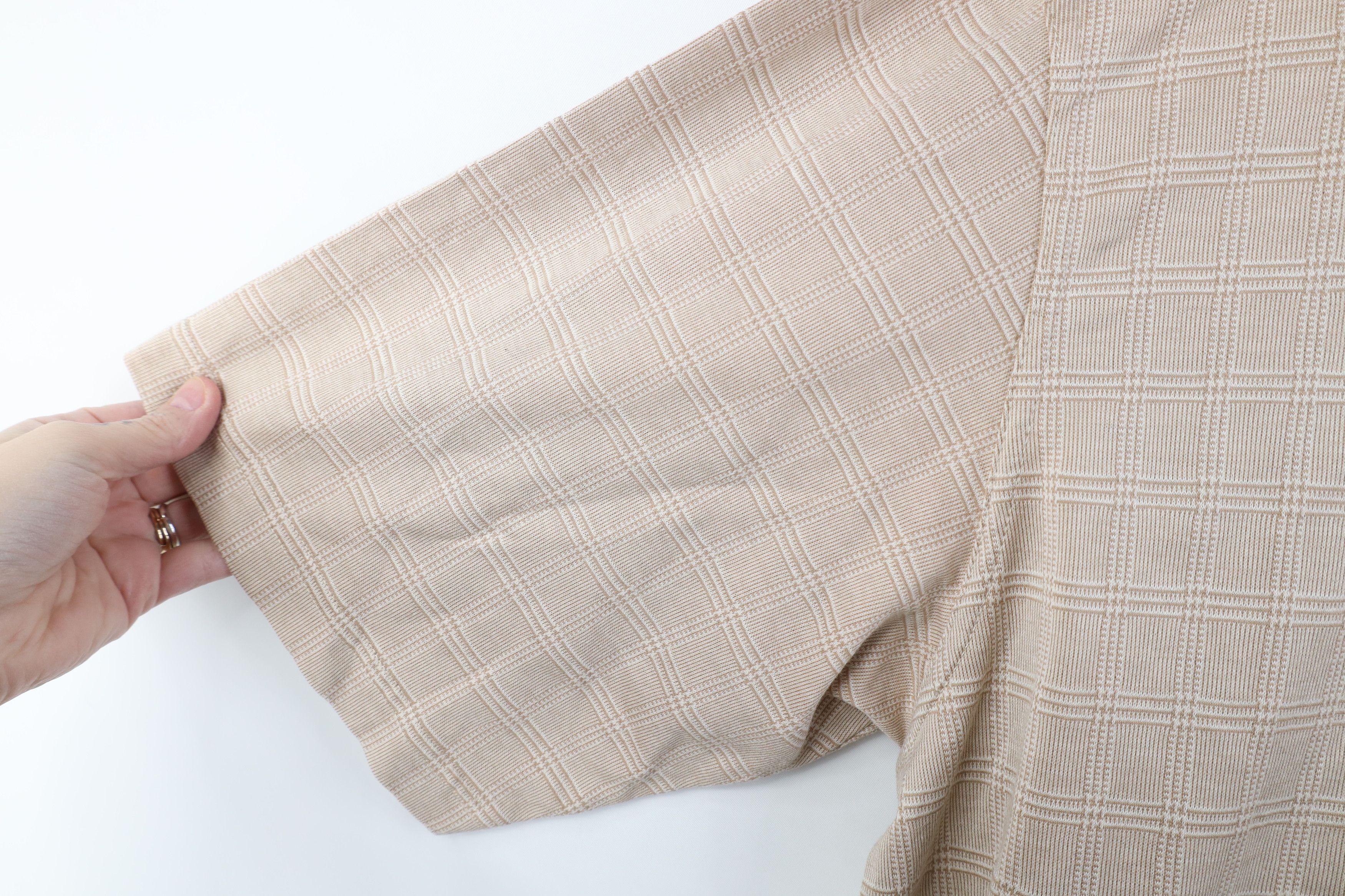 Vintage Vintage 90s Streetwear Knit Collared Golf Polo Beige Size US L / EU 52-54 / 3 - 8 Thumbnail