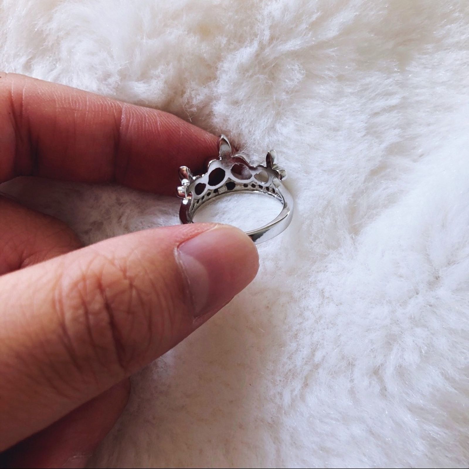 Other Sterling Silver Crown Ring Size ONE SIZE - 4 Thumbnail