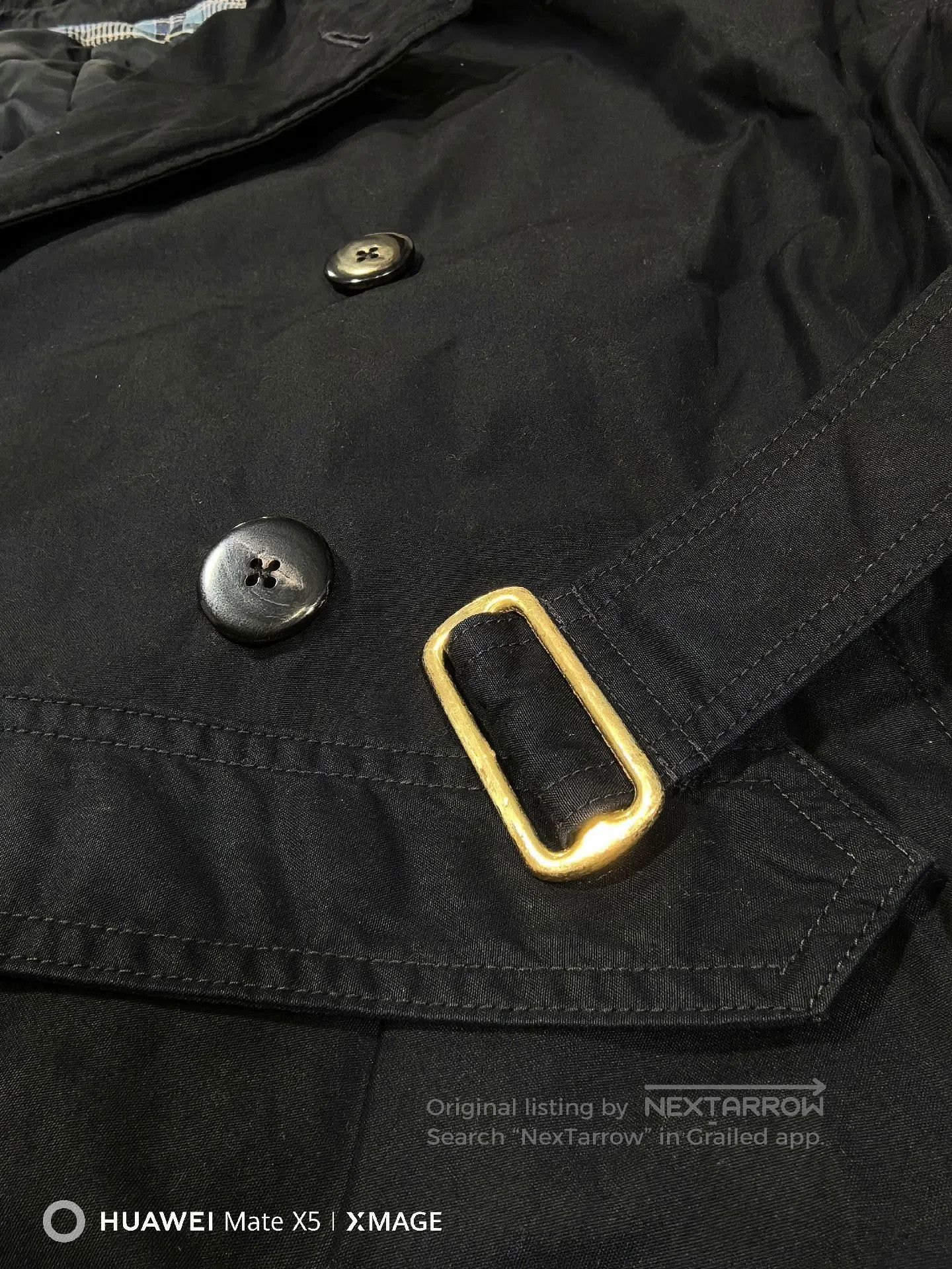 visvim dashiell trench coat in black.