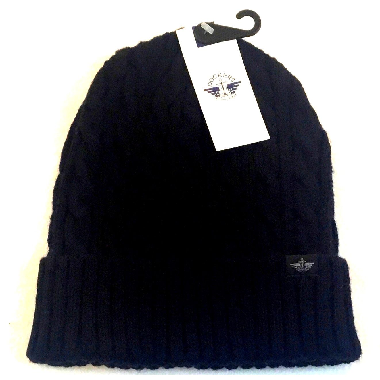 Dockers Dockers Knit Cap Logo Black NWT $24.99 Size ONE SIZE - 1 Thumbnail