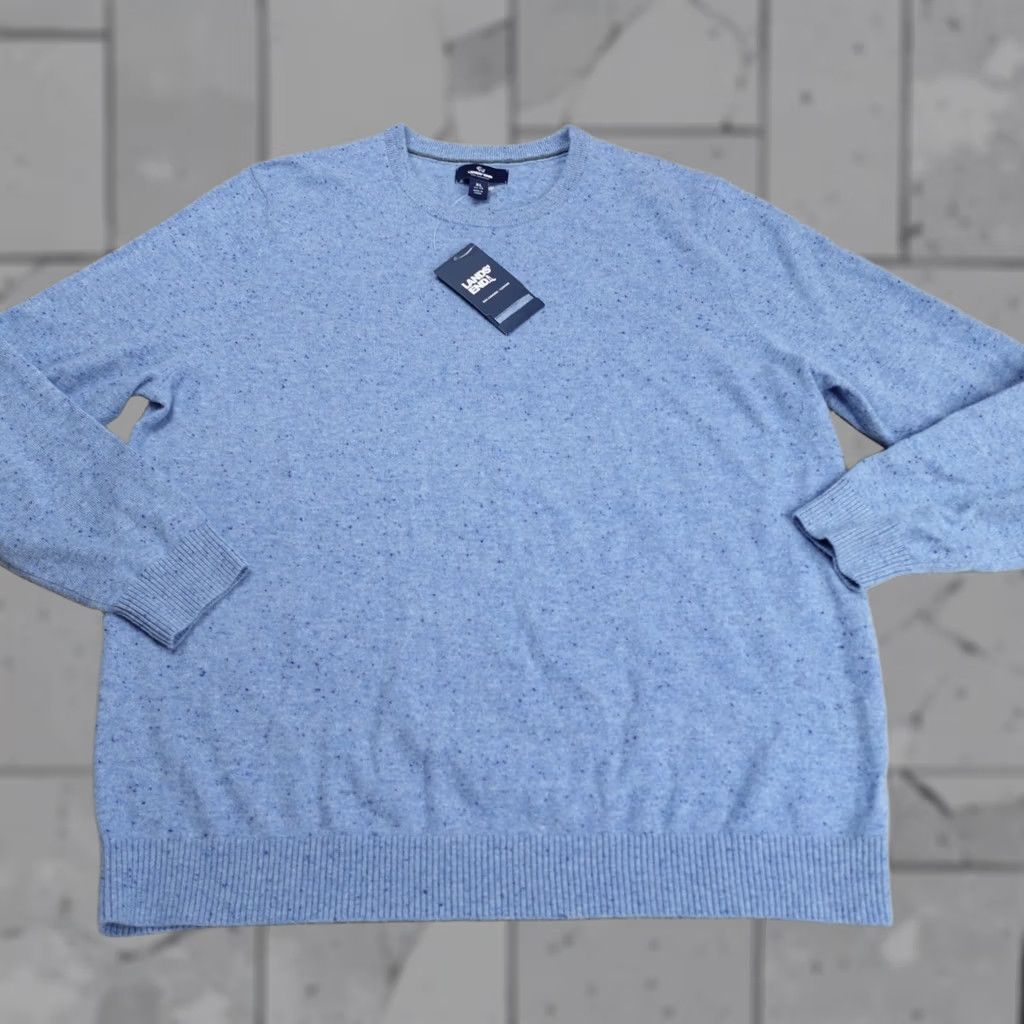 Lands' End Lands' End Mens Sweater XL Blue Solid Full Zip 100% Cashmere NEW Size US XL / EU 56 / 4 - 1 Thumbnail