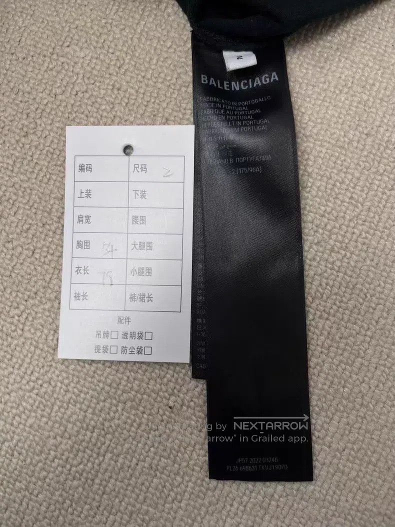 Balenciaga Balenciaga Label Logo Letter Embroidered Two-Piece Long Sl Size US M / EU 48-50 / 2 - 4 Thumbnail