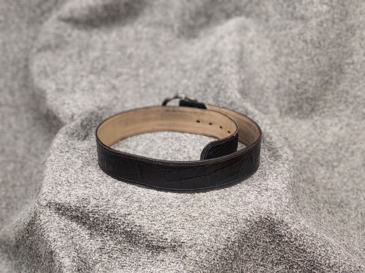 Tonello Tonello Design Premium leather belt with alligator embossing Size ONE SIZE - 3 Thumbnail