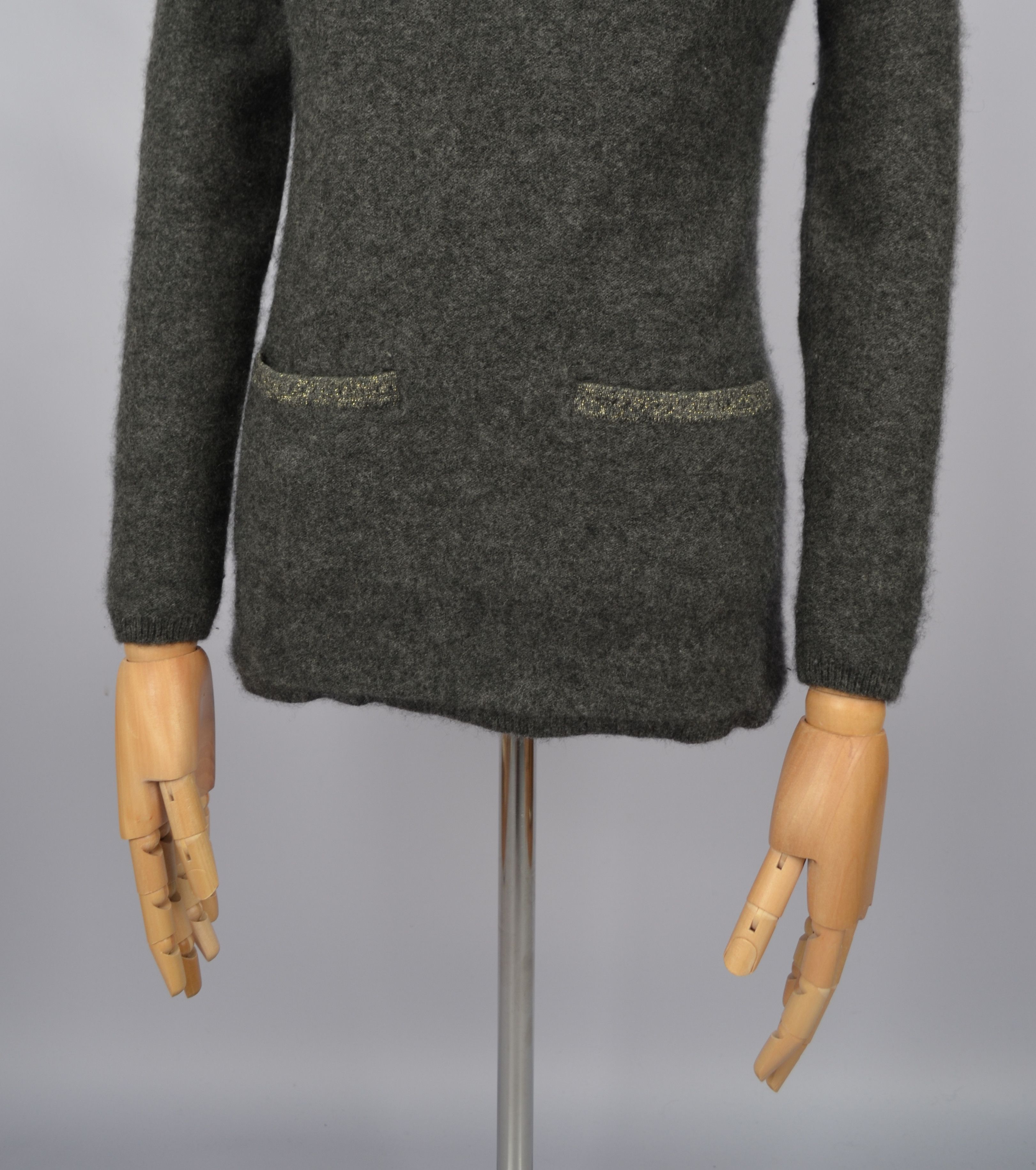 Sandro Beautiful Sandro Grey 100% Cashmere Knit Jumper Sweater Size S / US 4 / IT 40 - 3 Thumbnail