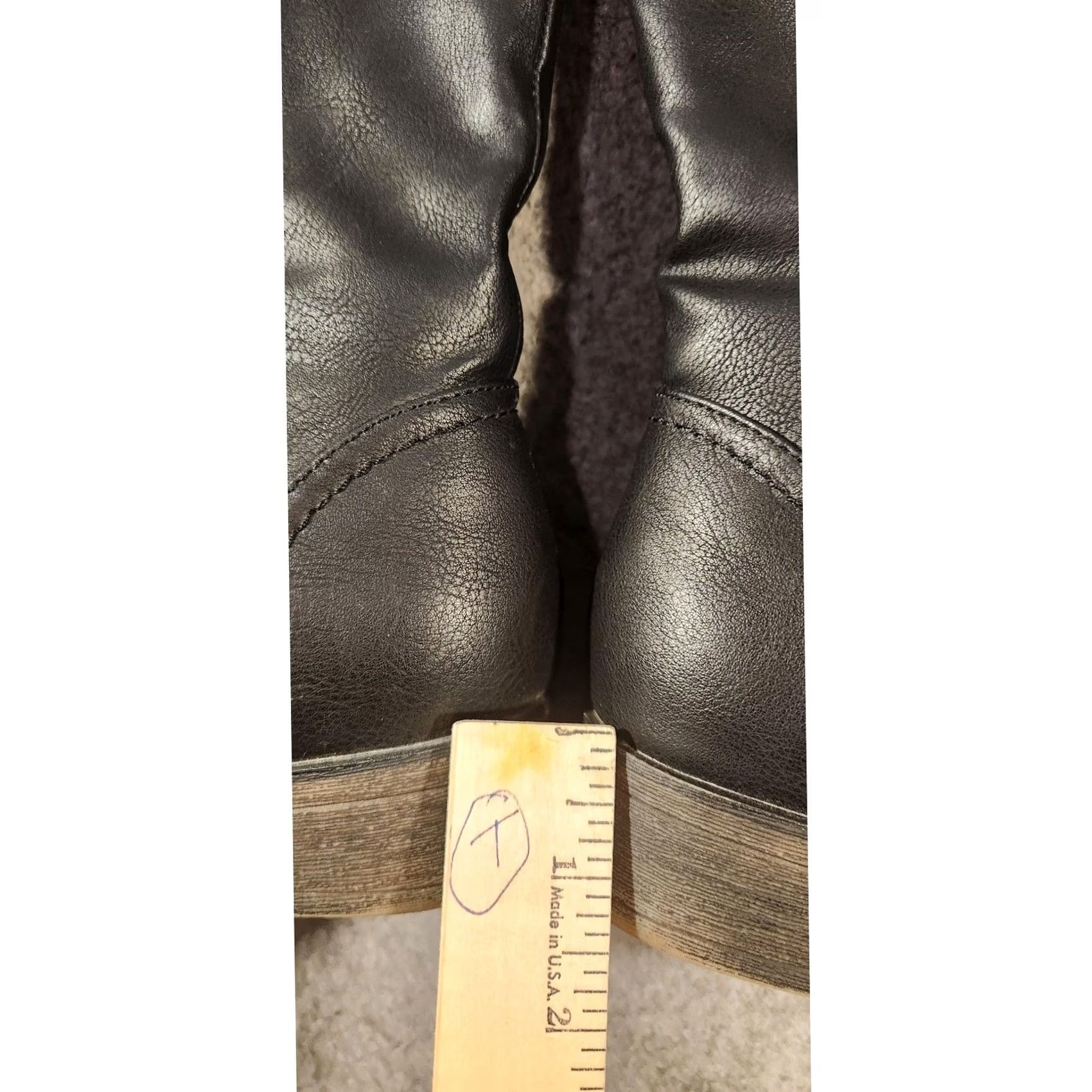XOXO XOXO Makena Boots Womens 8.5 Black Knee High Biker Buckle Strap Zip Size US 9 / IT 39 - 6 Thumbnail