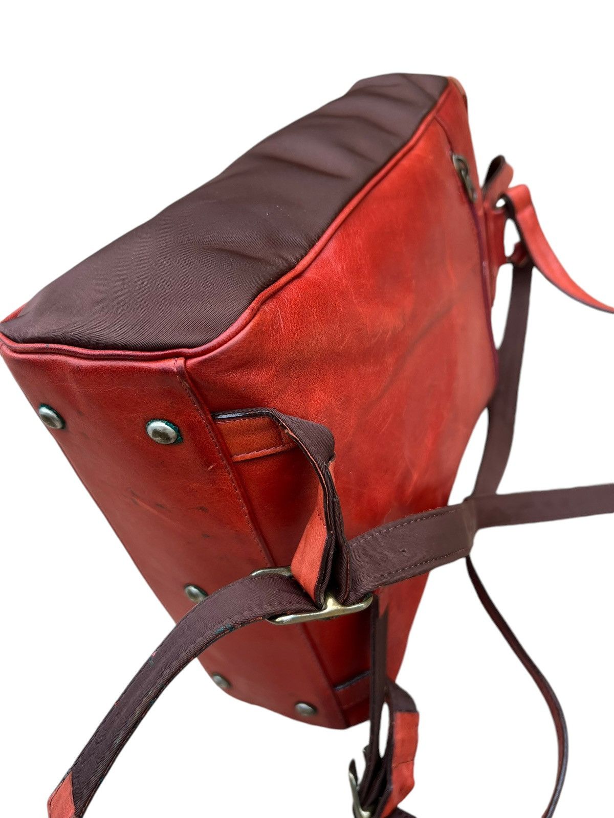 Leather Vintage Dakota Japan Distressed Patina Leather Backpack Bag Size ONE SIZE - 13 Thumbnail