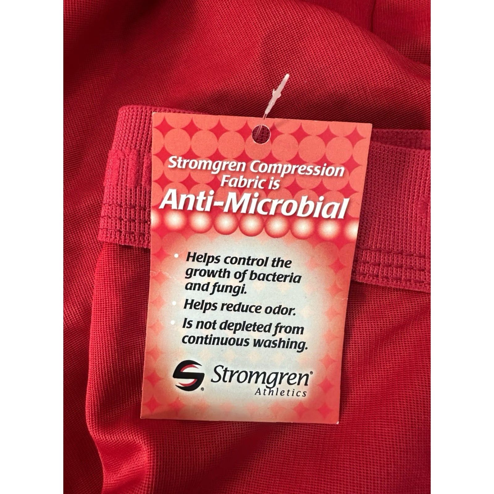 Vintage VINTAGE Stromgren sport compression shorts Mens S USA 90s Deadstock NWT Red USA Logo waistband 11" waist 8" inseam Mens Size US 29 - 2 Thumbnail
