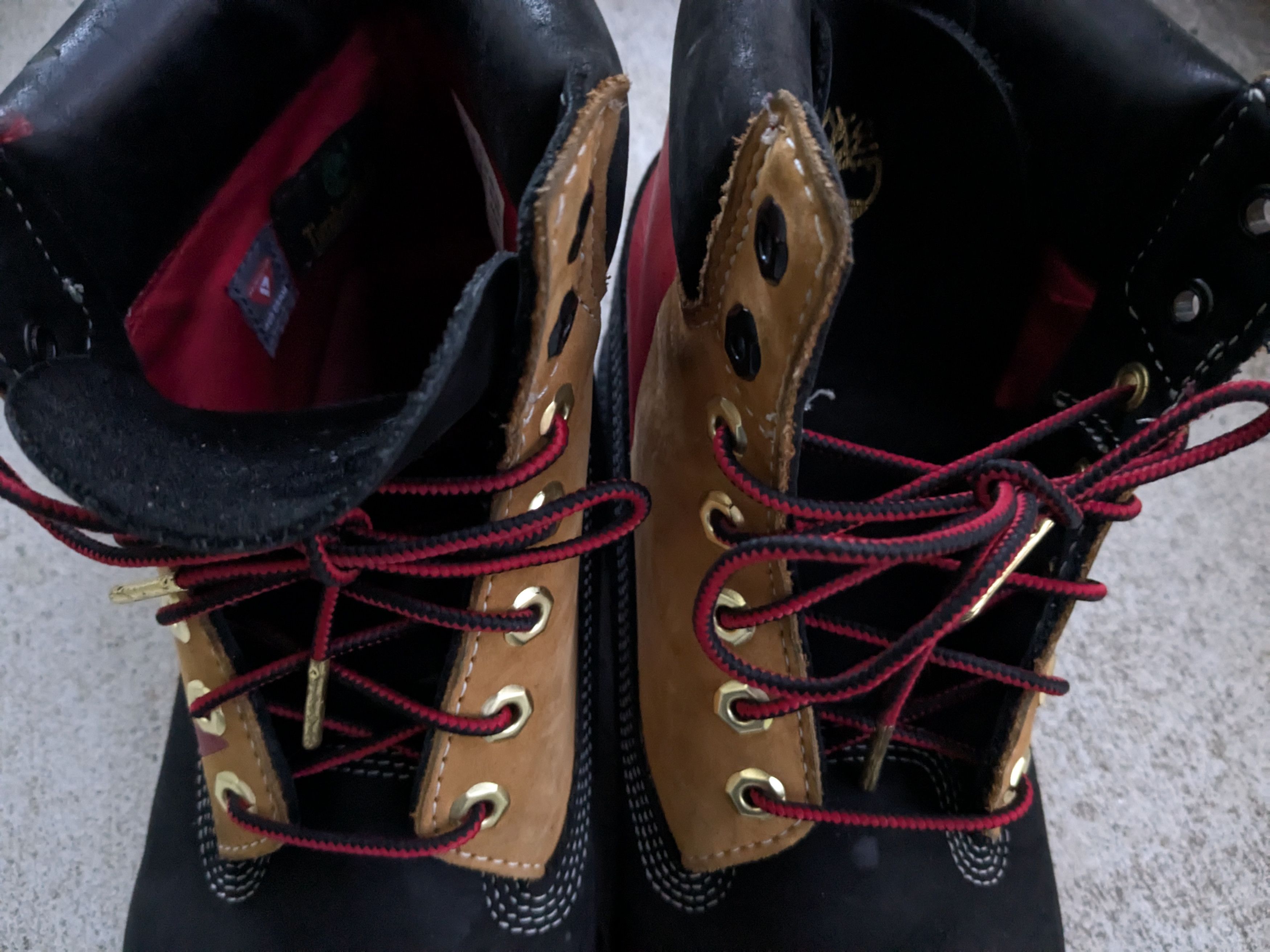Other Timberland Boots Wheat Red Black 10 M Suede Combat Size US 10 / EU 43 - 6 Thumbnail
