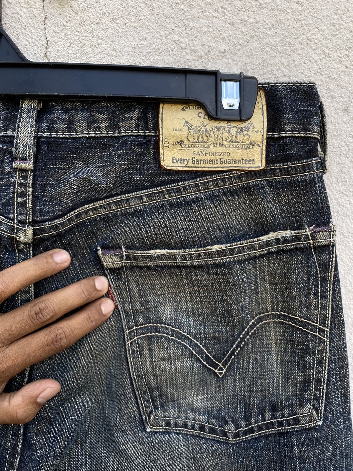 Levi's × Levi's Vintage Clothing Baggy Jeans Levis 503 Distressed Black Silver Oil/Wax Size US 31 - 7 Thumbnail