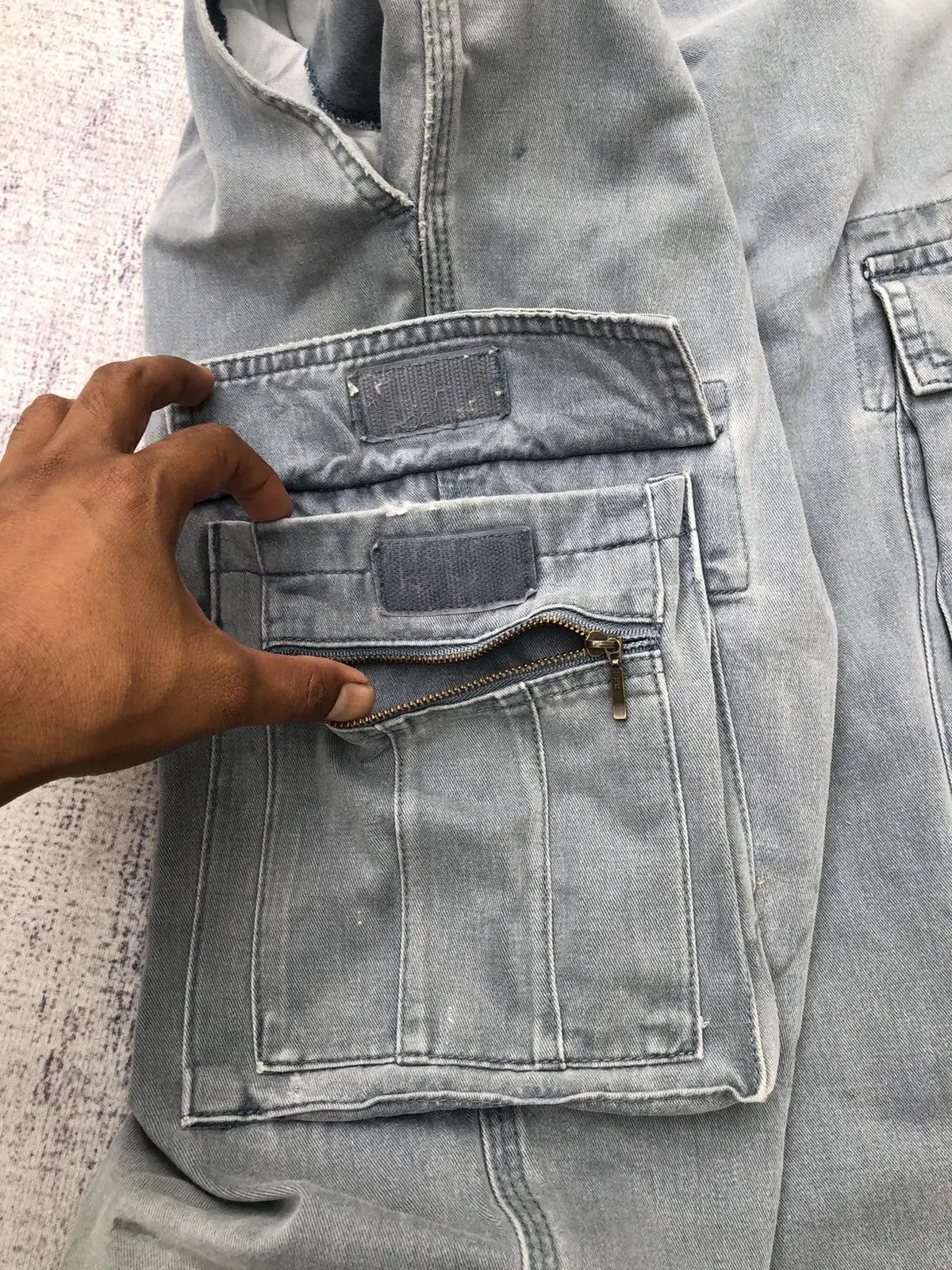 Japanese Brand Grand Cisco Faded Cargo Multipocket Utility Pants Size US 30 / EU 46 - 16 Thumbnail