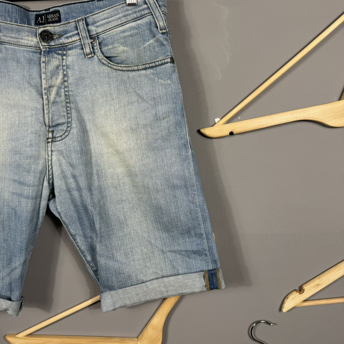 Armani Vintage Armani Jeans AJ Shorts Size US 33 - 5 Thumbnail