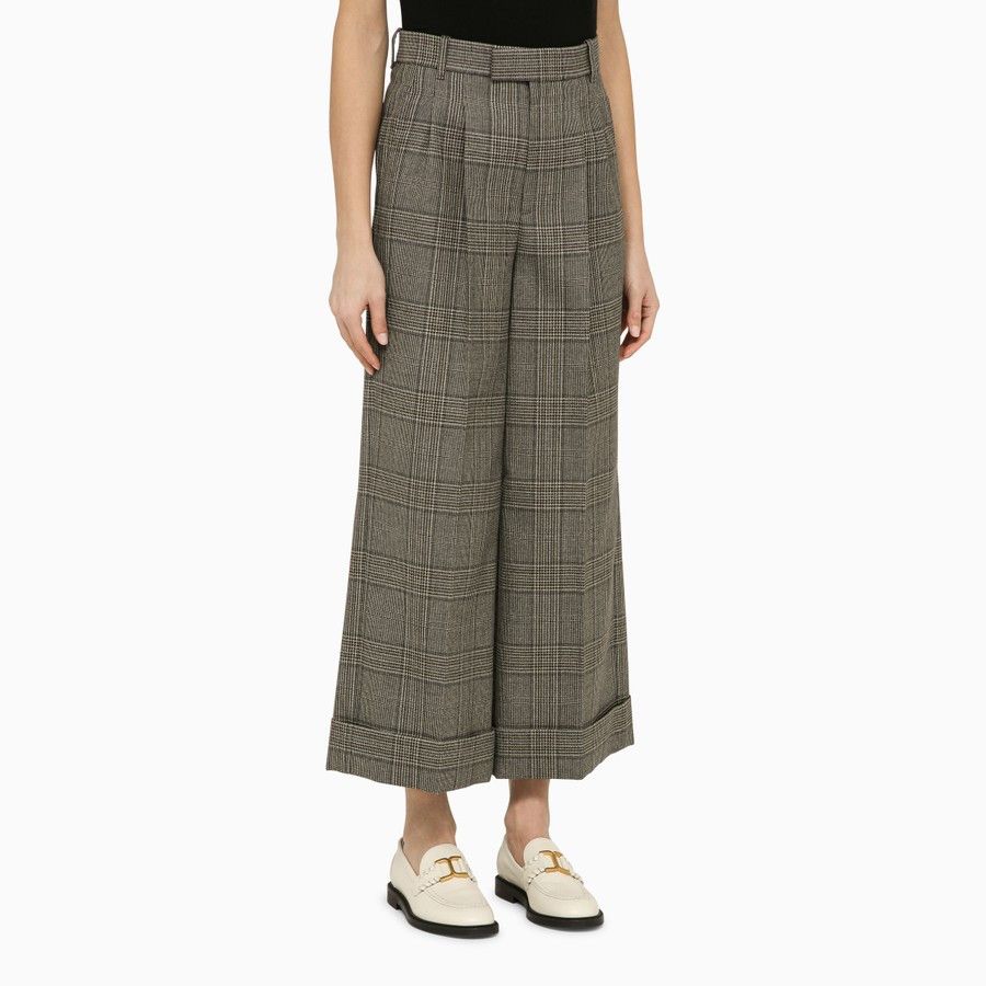 Gucci o1d2blof0824 Wool Cropped Trousers in Grey Size 26" / US 2 / IT 38 - 3 Thumbnail