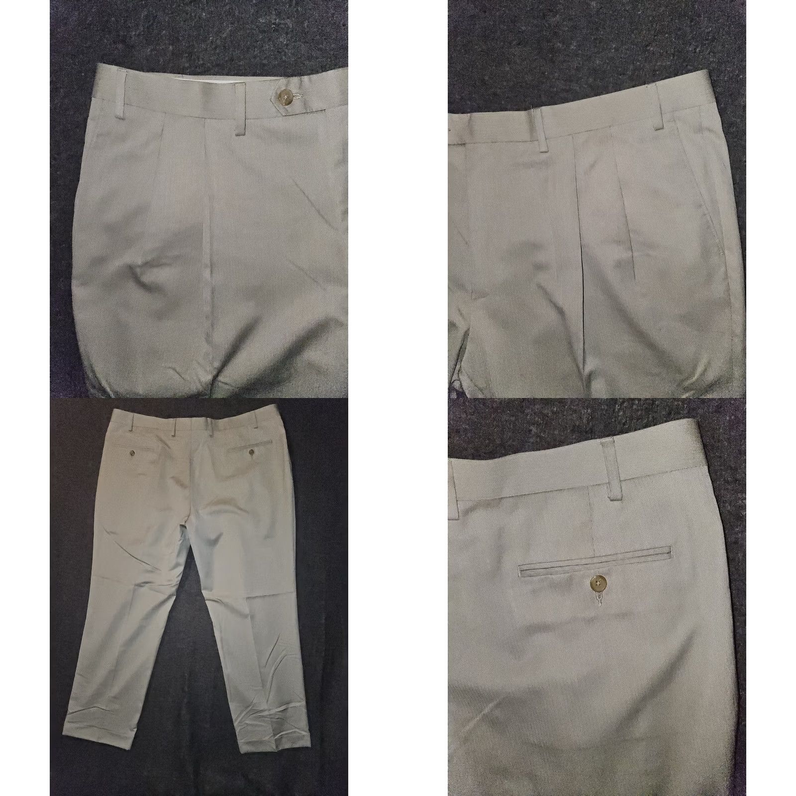 Ralph Lauren Ralph Ralph Lauren Men's 42x30 Tan Cream Pleated Dress Pants Business Workwear 90s Designer Size US 42 / EU 58 - 8 Thumbnail